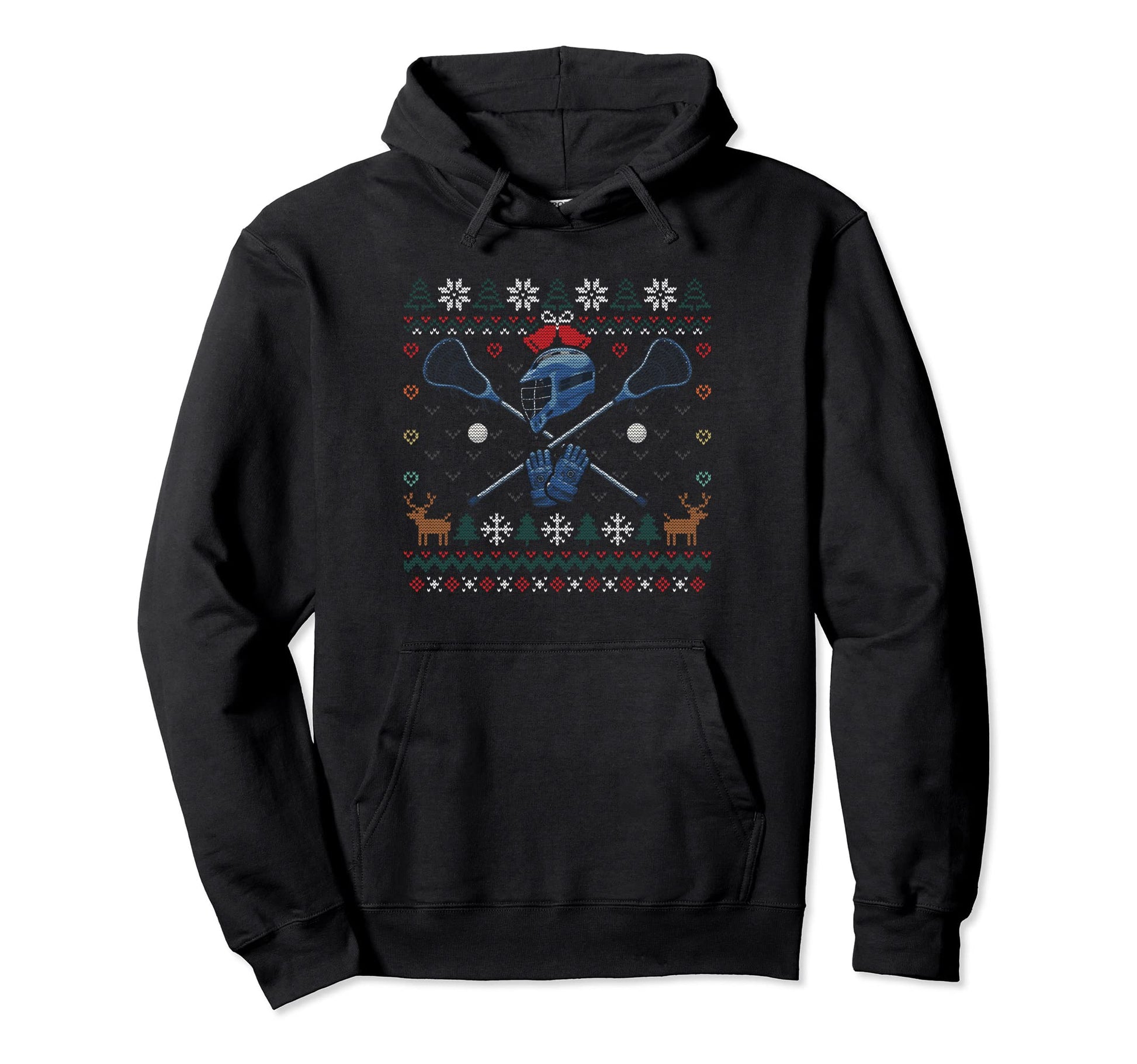 Lacrosse Ugly Ball Sports Player Hoodie - Trendy Graphic Unisex - T-Shirt, Sweatshirt, Hoodie