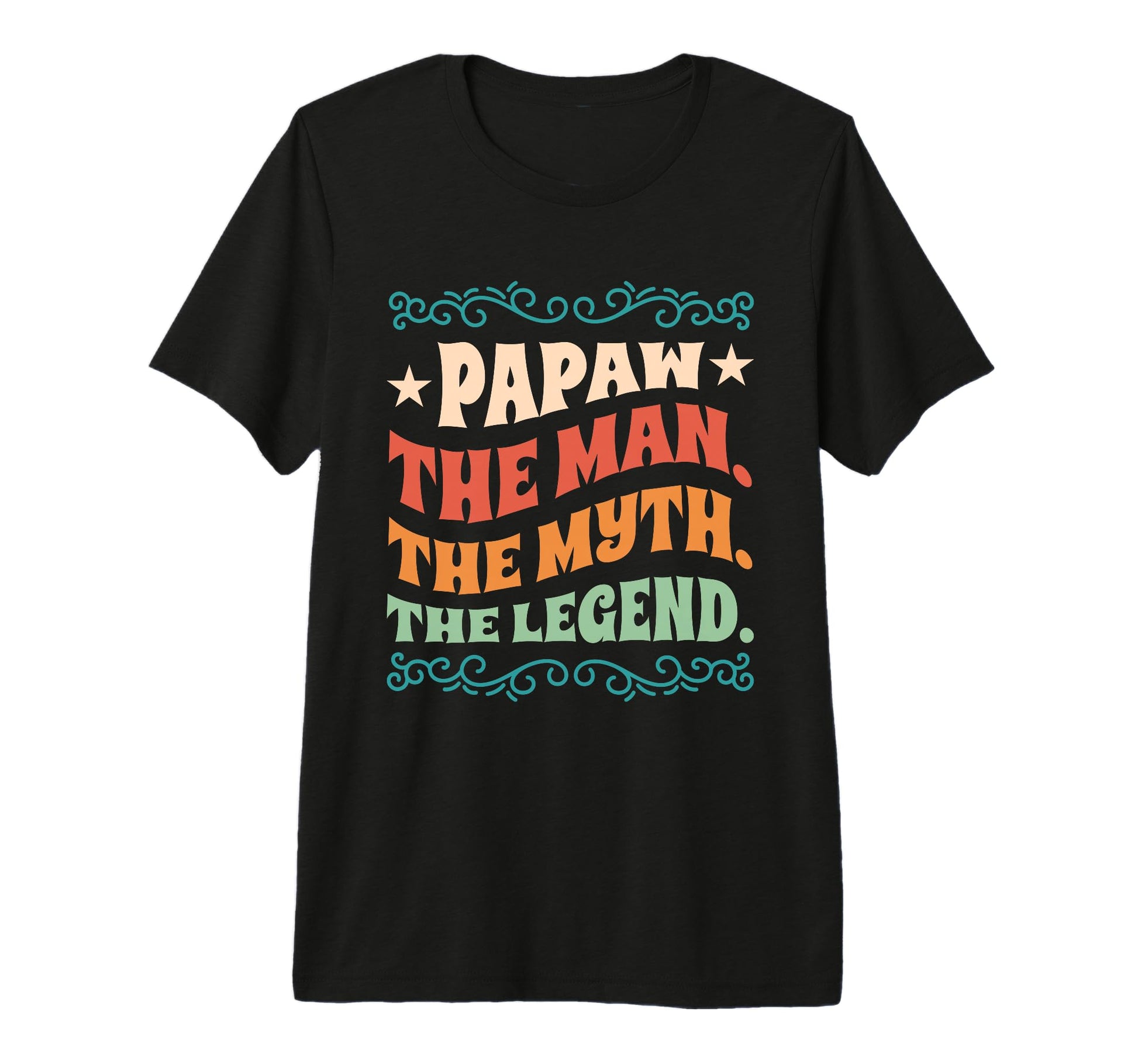Mens Papaw Myth Legend Dad Grandpa Tri T-Shirt - Fun Novelty Design Unisex - T-Shirt, Sweatshirt, Hoodie