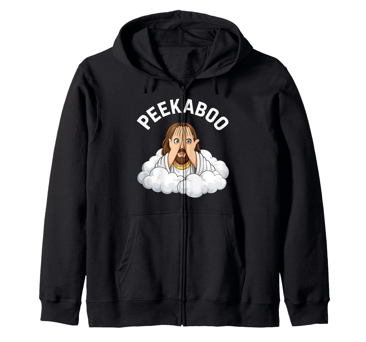 Peekaboo Jesus Jesus Christian T-Shirt - Graphic Print Men Women - T-Shirt, Sweatshirt, Hoodie