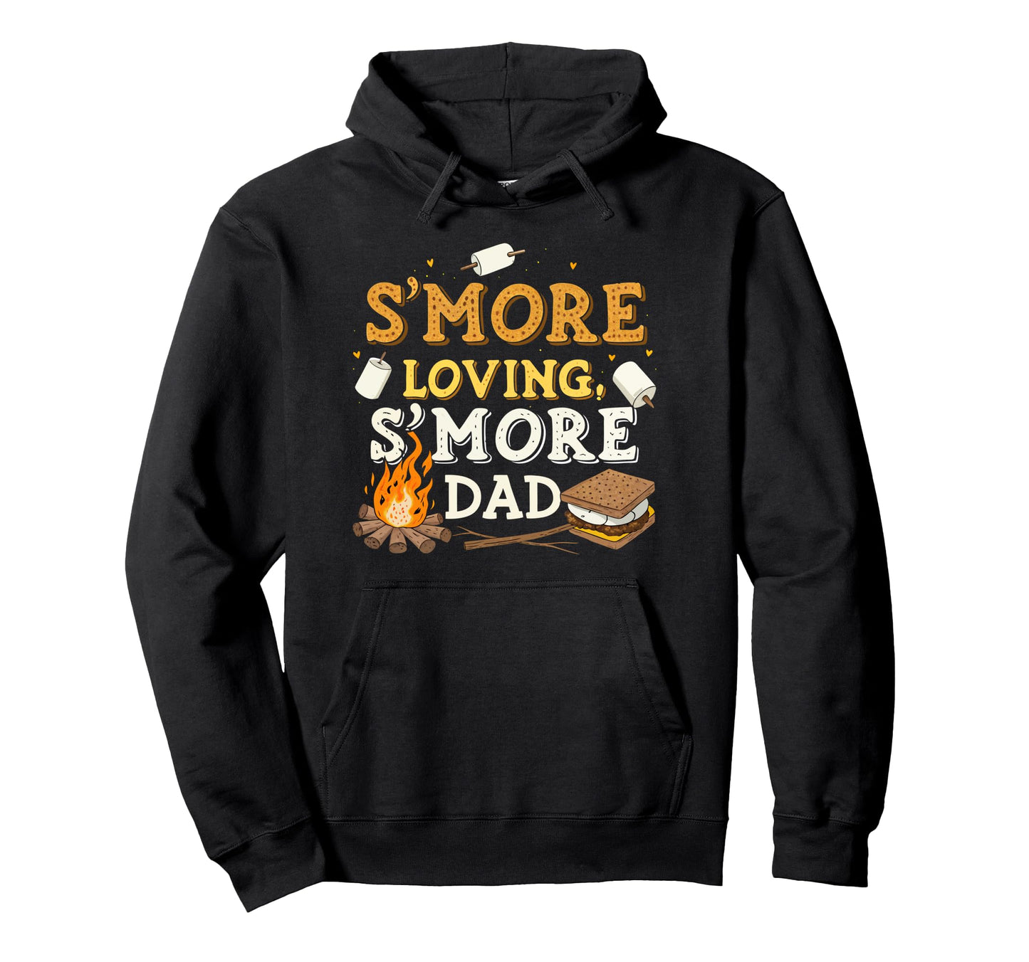 Funny Smore Dad Camping Marshmallow Hoodie - Unique Graphic for Adults - T-Shirt, Sweatshirt, Hoodie