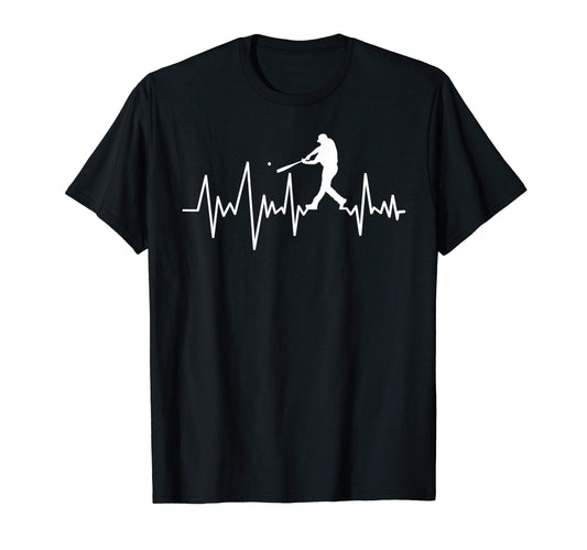 Baseball Heartbeat Lovers Gifts Mom Dad T-Shirt - Unique Graphic Men Women - T-Shirt, Sweatshirt, Hoodie