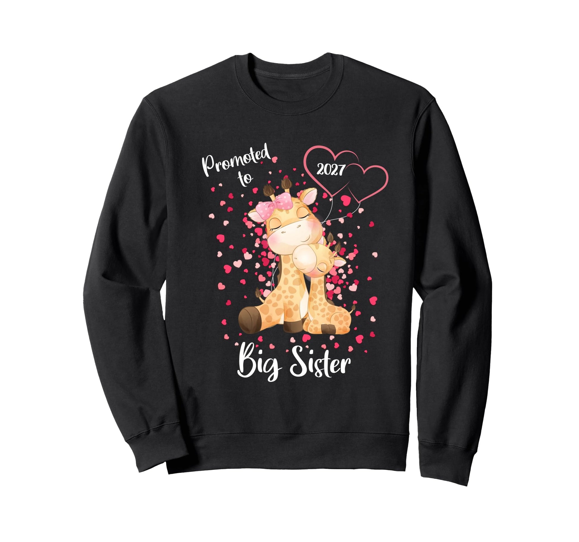 Promoted To Big Sister 2027 Sweatshirt - Minimalist Print Men Women - T-Shirt, Sweatshirt, Hoodie