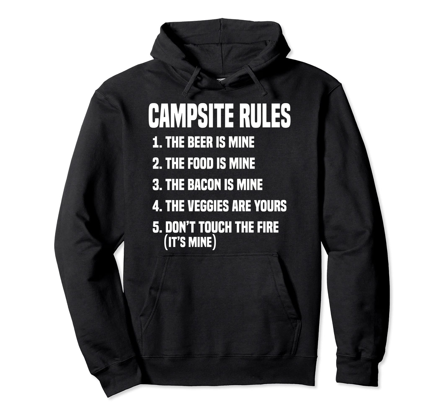 Funny Campsite Rules Camping Dads Camping Hoodie - Minimalist Print Unisex - T-Shirt, Sweatshirt, Hoodie