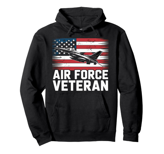 Air Force Veteran Us American Flag Dad Hoodie - Streetwear Style Unisex - T-Shirt, Sweatshirt, Hoodie
