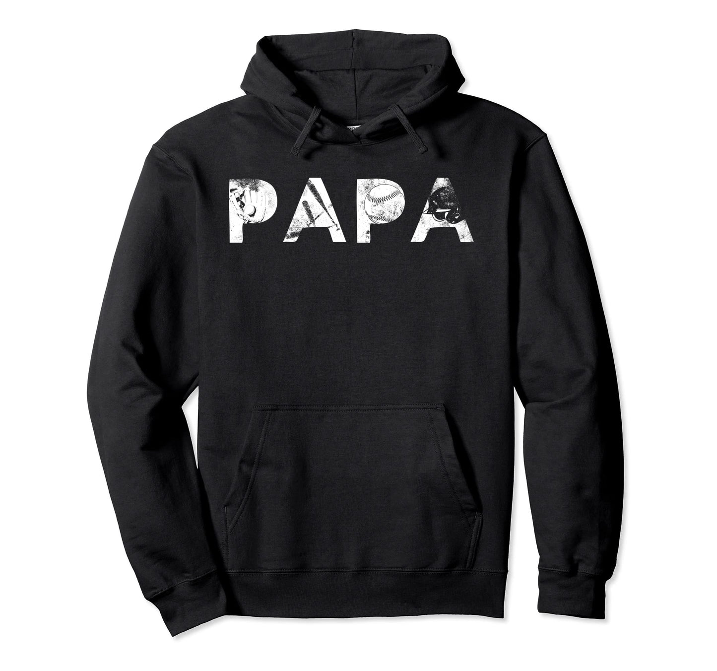 Baseball Player Papa Dad Great Father Hoodie - Custom Art Print Men Women - T-Shirt, Sweatshirt, Hoodie