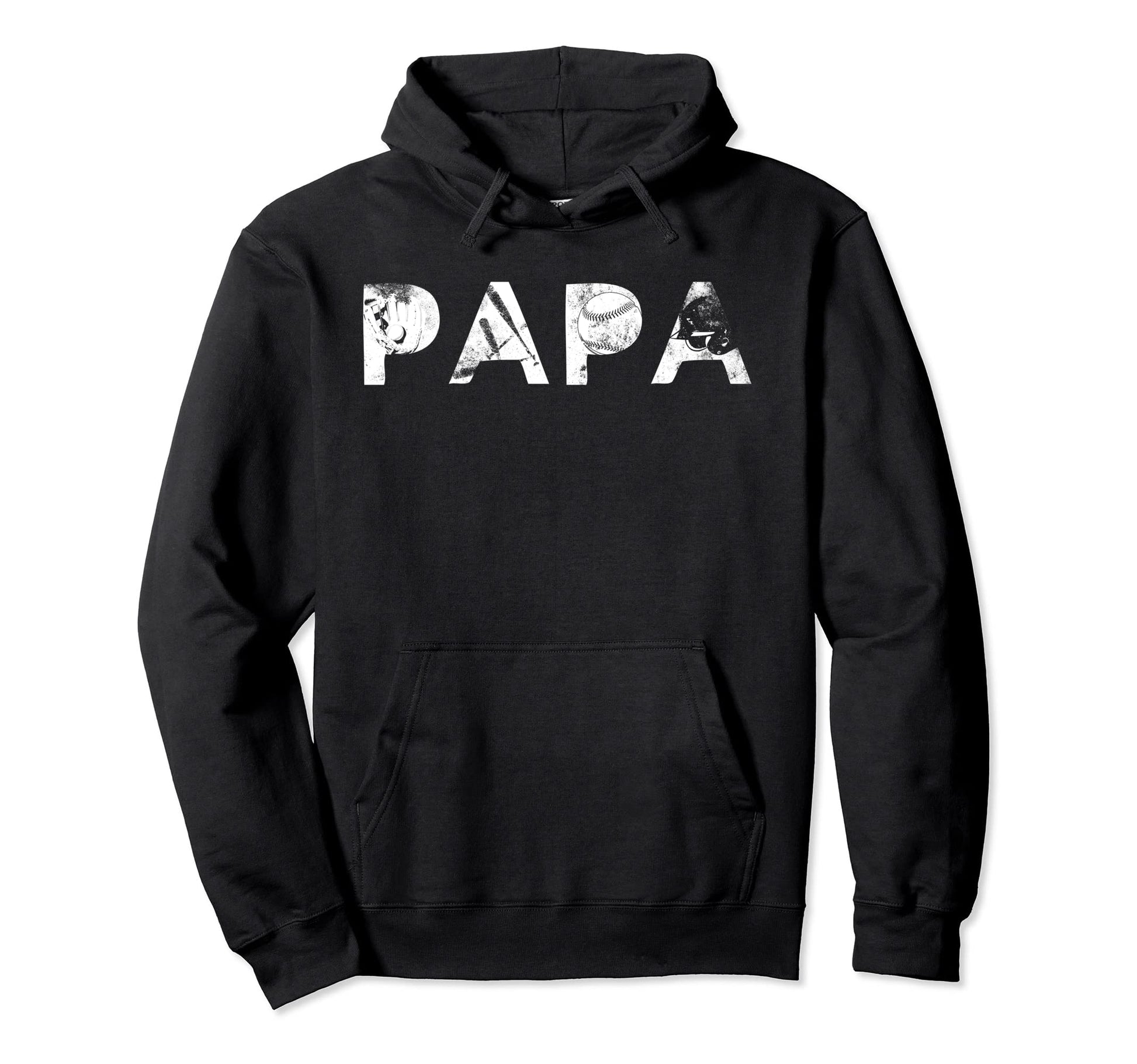 Baseball Player Papa Dad Great Father Hoodie - Custom Art Print Men Women - T-Shirt, Sweatshirt, Hoodie