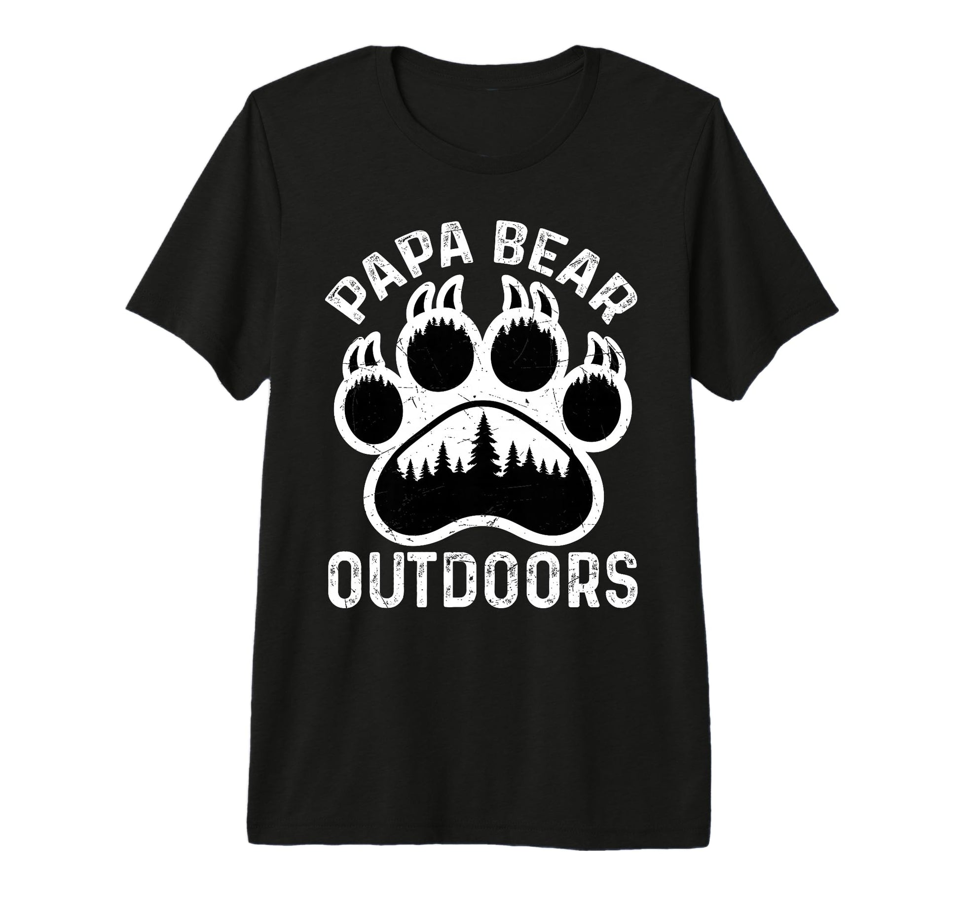 Papa Bear Outdoors Camping Dad Forest T-Shirt - Trendy Graphic for Adults - T-Shirt, Sweatshirt, Hoodie
