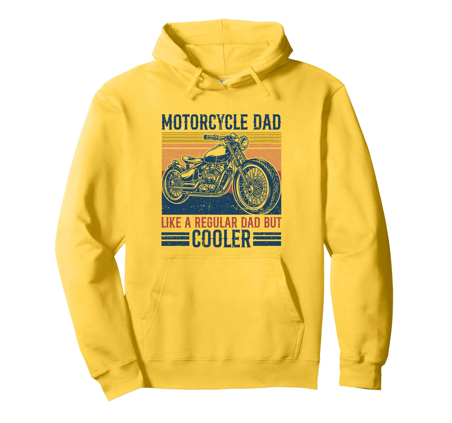Motorcycle Biker Dad Is Cooler Rider Hoodie - Fun Novelty Design Unisex - T-Shirt, Sweatshirt, Hoodie
