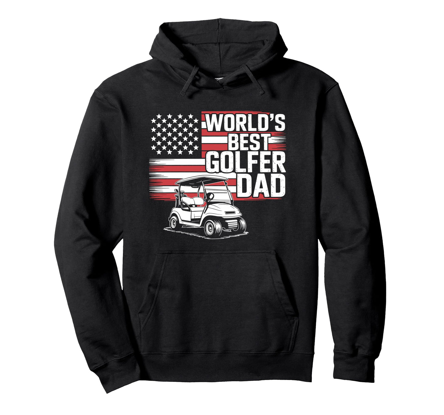 Worlds Best Golfer Dad Golf Player And Hoodie - Novelty Apparel for Adults - T-Shirt, Sweatshirt, Hoodie