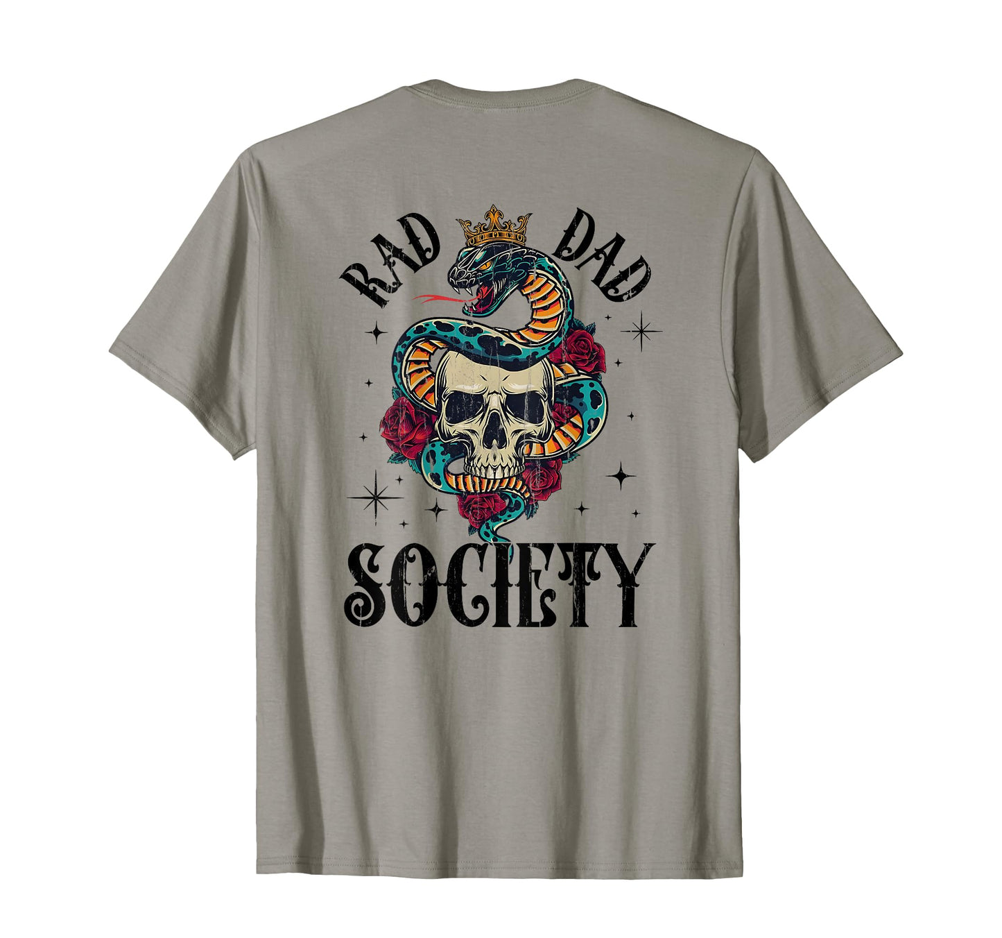 Rad Dad Society Dad Club Dad Life Back T-Shirt - Trendy Graphic Unisex - T-Shirt, Sweatshirt, Hoodie