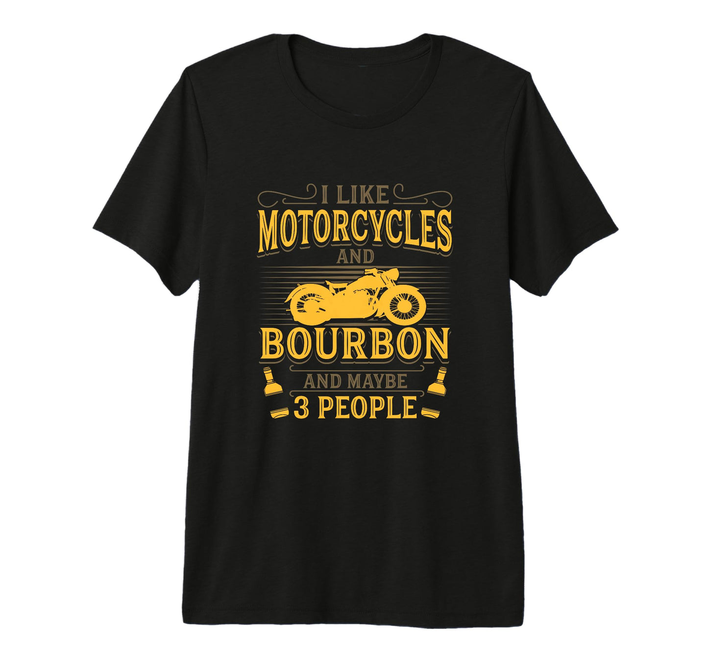 Motorcycle Bourbon Whiskey Lover T-Shirt - Graphic Print for Adults - T-Shirt, Sweatshirt, Hoodie