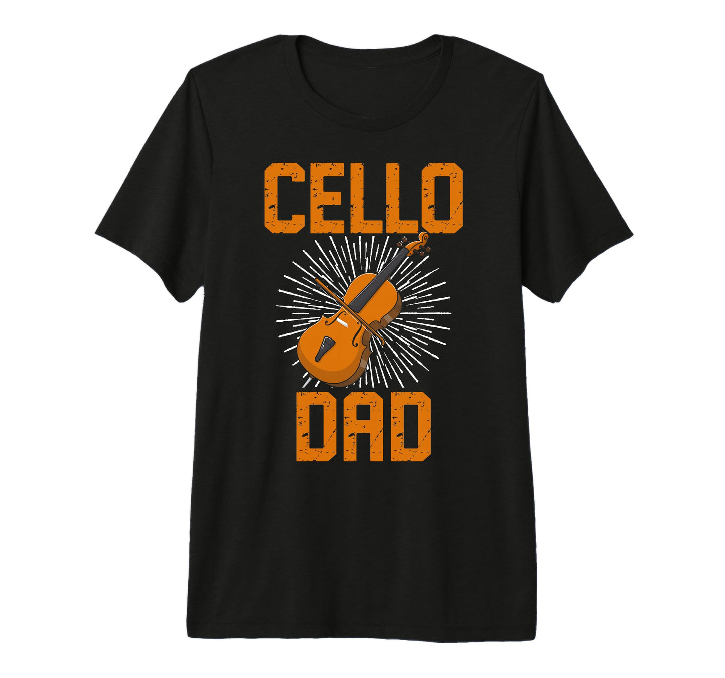 Mens Fathers Day Music Cello Dad T-Shirt - Minimalist Print for Adults - T-Shirt, Sweatshirt, Hoodie