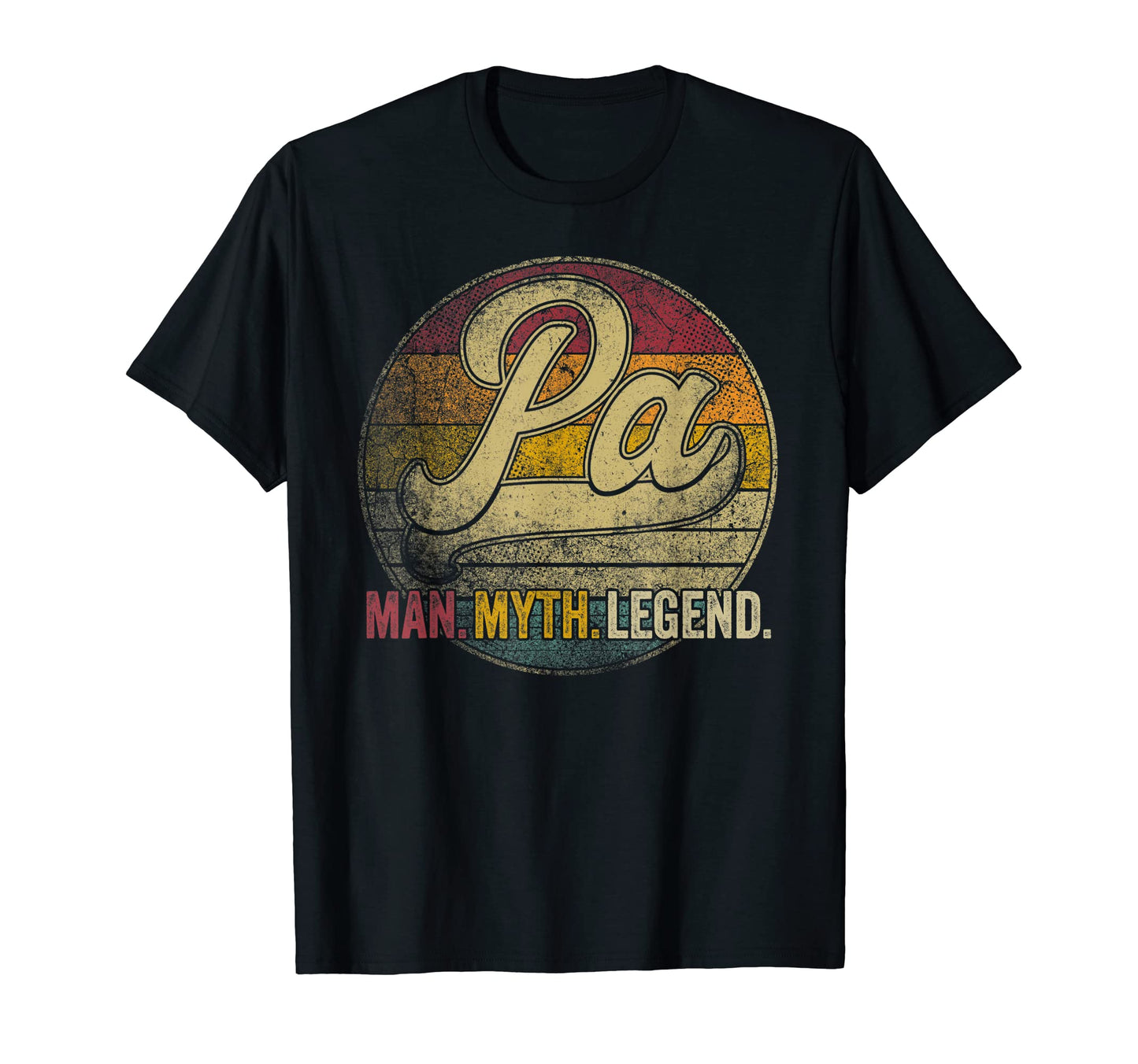 Mens Pa Myth Legend Fathers Day T-Shirt - Custom Art Print for Adults - T-Shirt, Sweatshirt, Hoodie