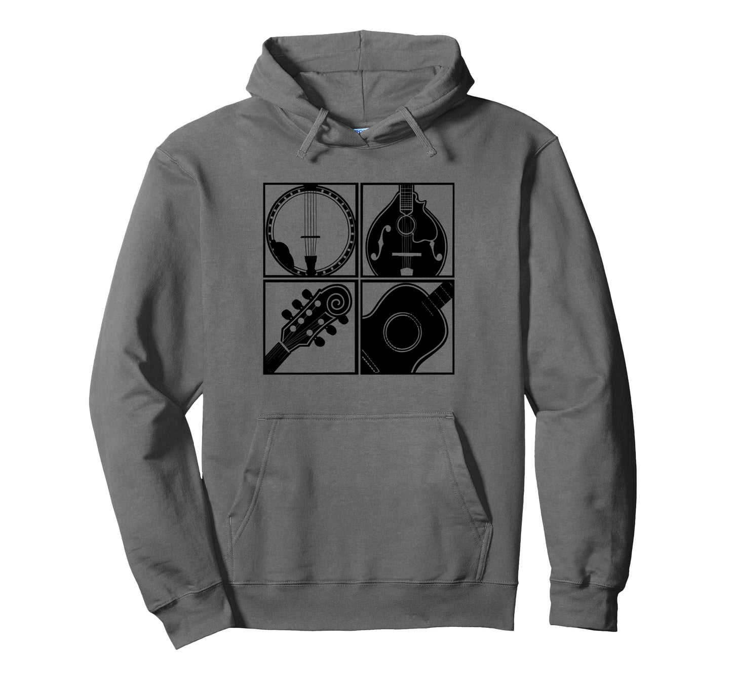 Bluegrass Instrument Pop Art Art Hoodie - Trendy Graphic Men Women - T-Shirt, Sweatshirt, Hoodie