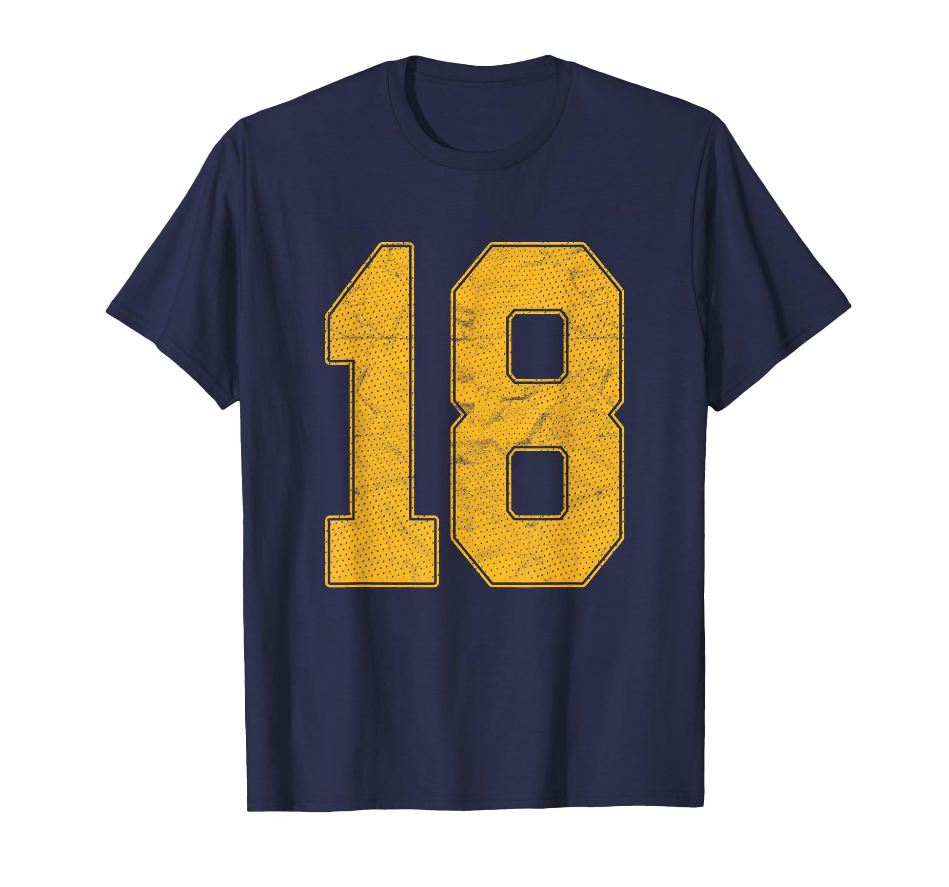 Number 18 Numbered Uniform Sports T-Shirt - Minimalist Print Men Women - T-Shirt, Sweatshirt, Hoodie