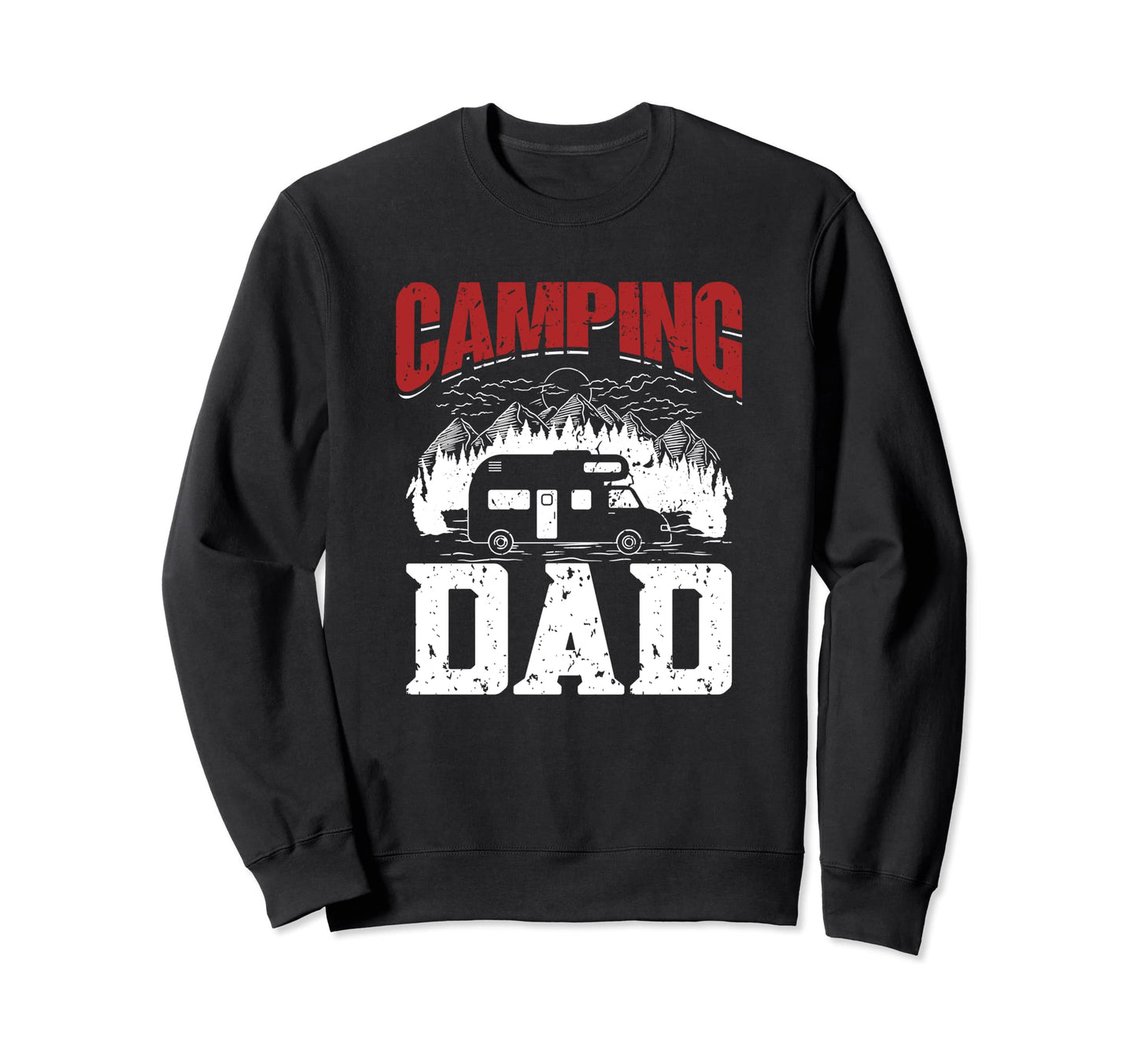 Camping Dad Camper Caravan Funny Sweatshirt - Minimalist Print Unisex - T-Shirt, Sweatshirt, Hoodie