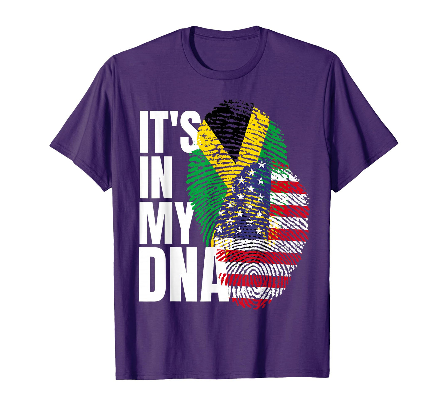 Jamaican And American Mix Dna T-Shirt - Fun Novelty Design for Adults - T-Shirt, Sweatshirt, Hoodie