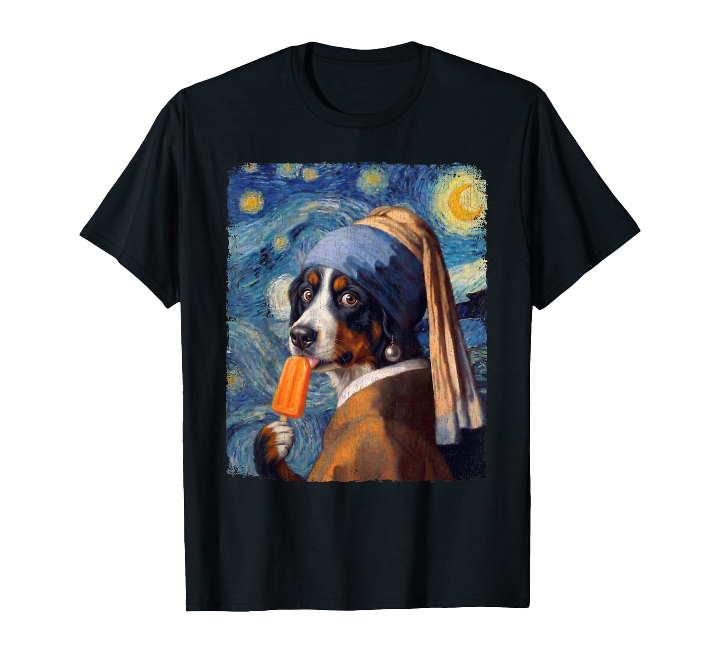 Bernese Mountain Dog Ice Pop Pearl T-Shirt - Graphic Print Men Women - T-Shirt, Sweatshirt, Hoodie