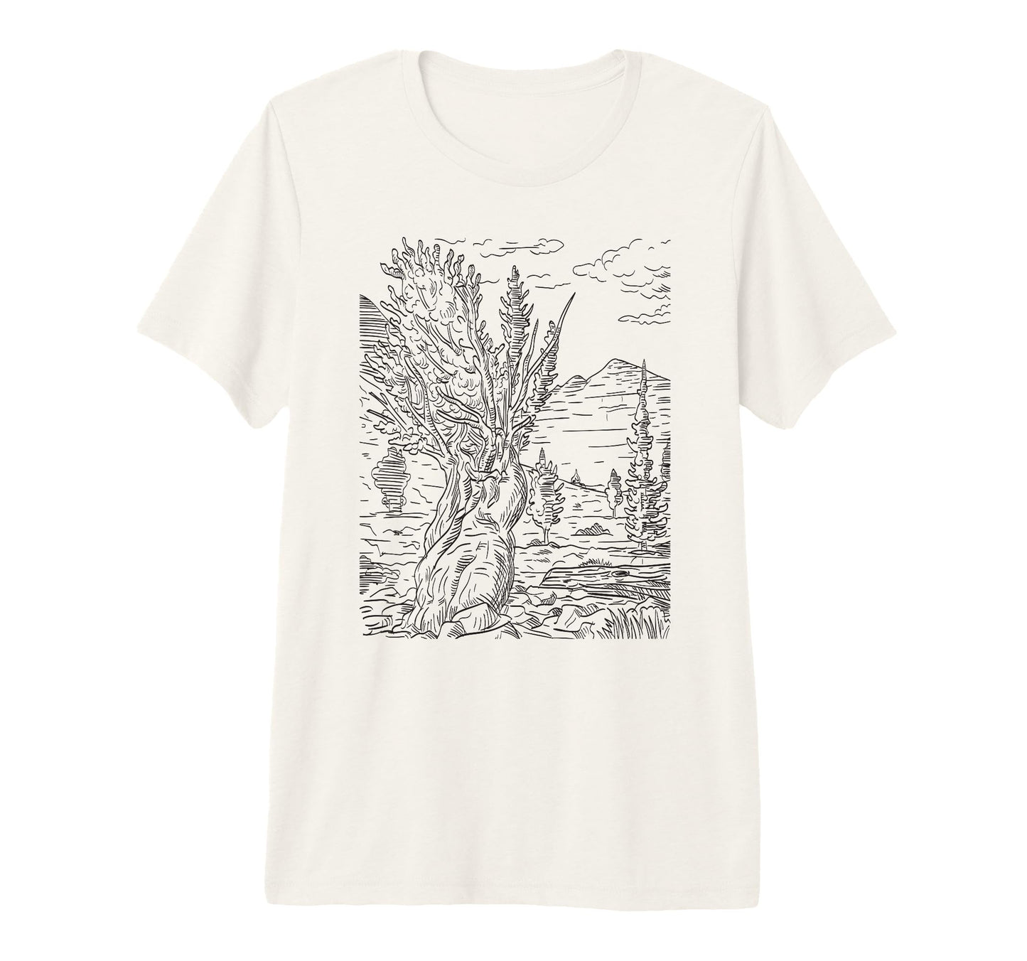 Prometheus Tree Wheeler Peak Nevada T-Shirt - Minimalist Print for Adults - T-Shirt, Sweatshirt, Hoodie