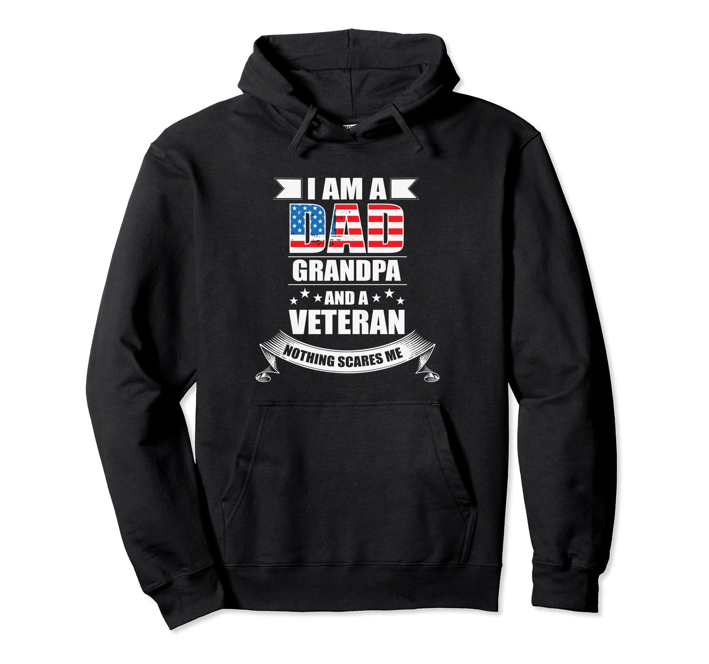 Im Dad Grandpa And Veteran Usa Flag Hoodie - Novelty Apparel Men Women - T-Shirt, Sweatshirt, Hoodie