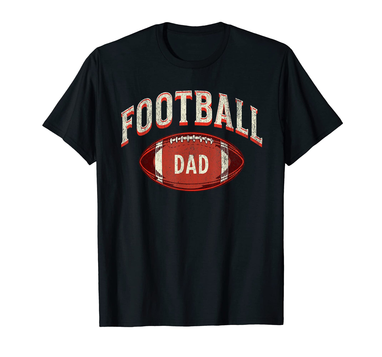 Red Distressed Football Dad T-Shirt - Novelty Apparel for Adults - T-Shirt, Sweatshirt, Hoodie