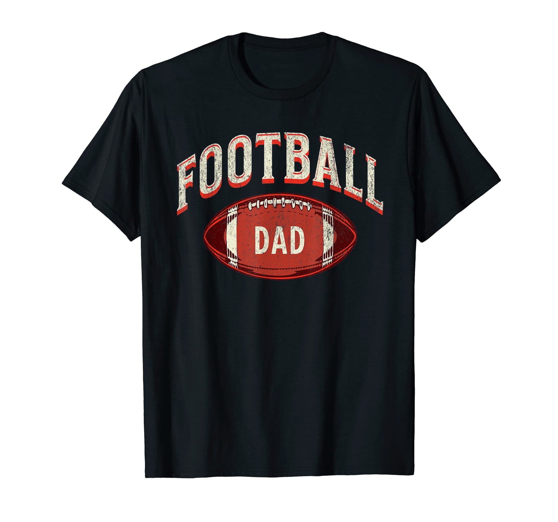 Red Distressed Football Dad T-Shirt - Novelty Apparel for Adults - T-Shirt, Sweatshirt, Hoodie