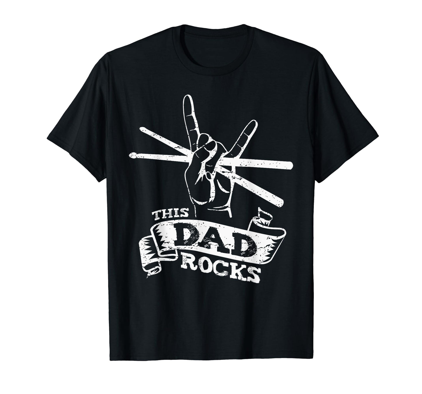 This Dad Rocks Drums Drumming Musician T-Shirt - Aesthetic Graphic Unisex - T-Shirt, Sweatshirt, Hoodie