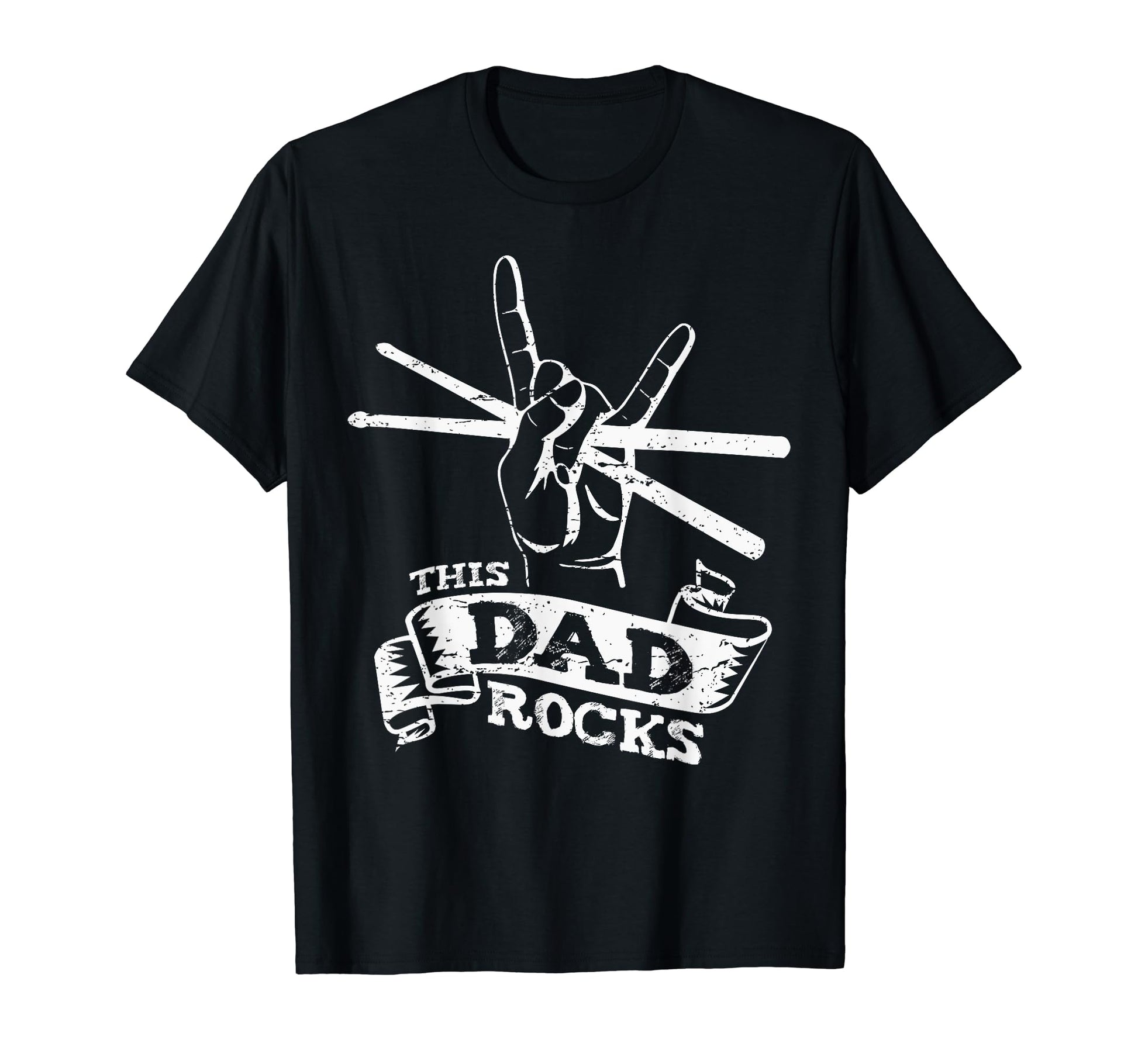 This Dad Rocks Drums Drumming Musician T-Shirt - Aesthetic Graphic Unisex - T-Shirt, Sweatshirt, Hoodie
