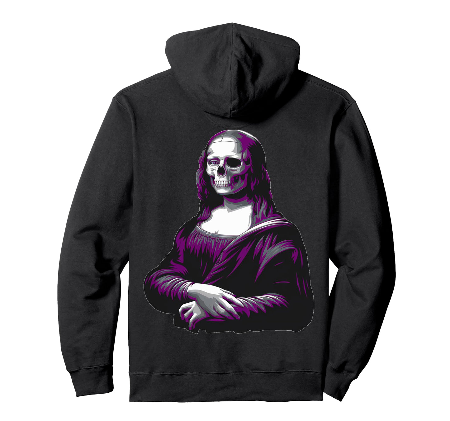 Pop Art Skeleton Mona Lisa Leonardo Da Hoodie - Unique Graphic Men Women - T-Shirt, Sweatshirt, Hoodie