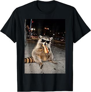 Raccoon Eating Hot Dogs Meme Hungry Trash Panda Snack Animal T-Shirt Unisex T-shirt, Sweatshirt, Hoodie, Long Sleeve Tee - T-Shirt, Sweatshirt, Hoodie