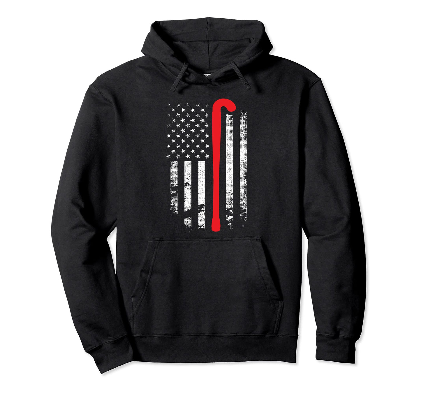 Patriotic Field Hockey Player Hockey Fan Hoodie - Unique Graphic Unisex - T-Shirt, Sweatshirt, Hoodie