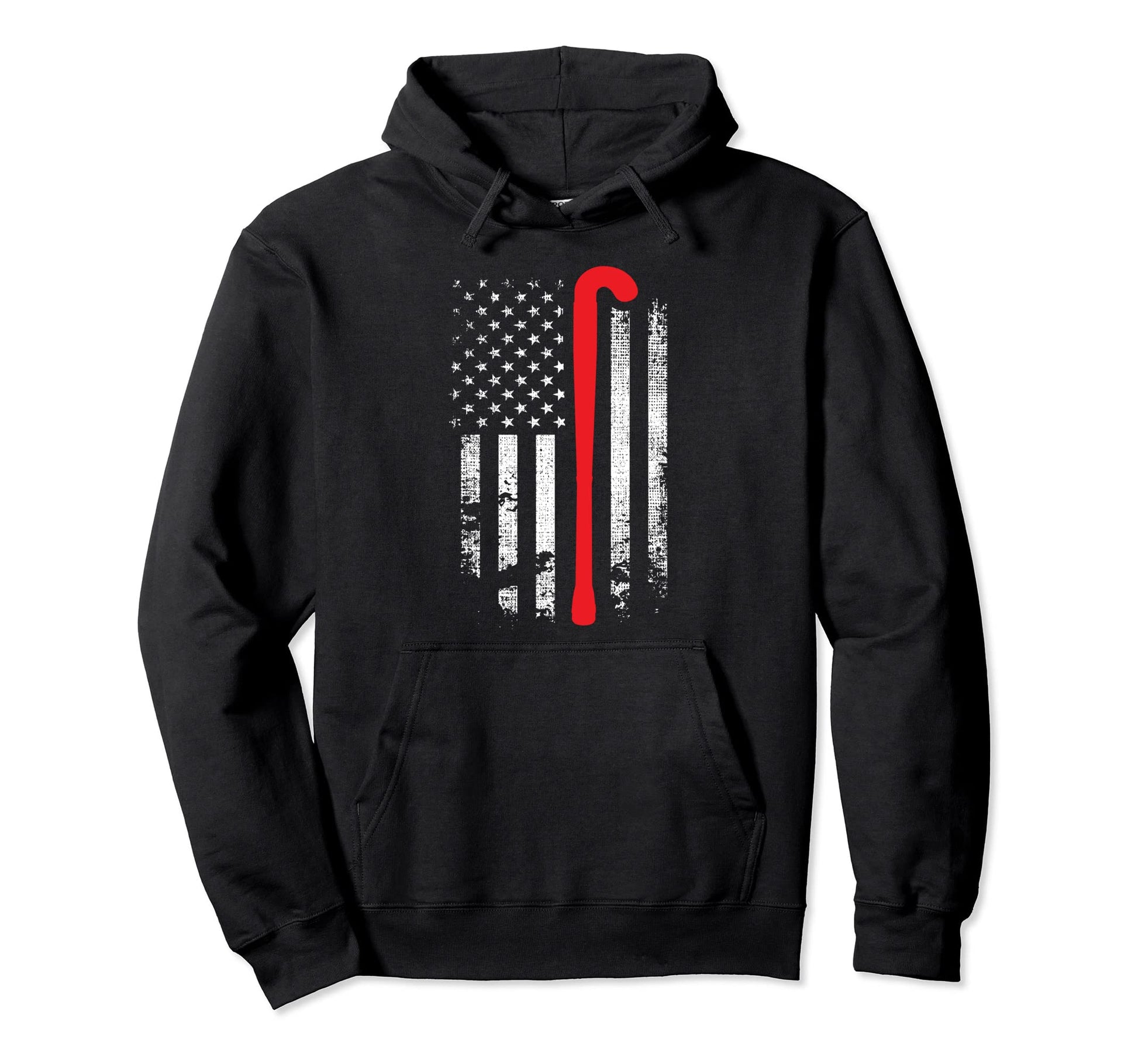 Patriotic Field Hockey Player Hockey Fan Hoodie - Unique Graphic Unisex - T-Shirt, Sweatshirt, Hoodie