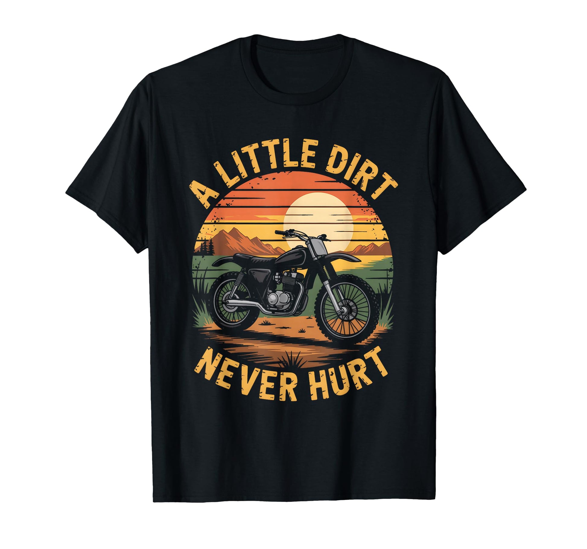 Biker Motorbiker Motorcyclist Dirt T-Shirt - Fun Novelty Design for Adults - T-Shirt, Sweatshirt, Hoodie
