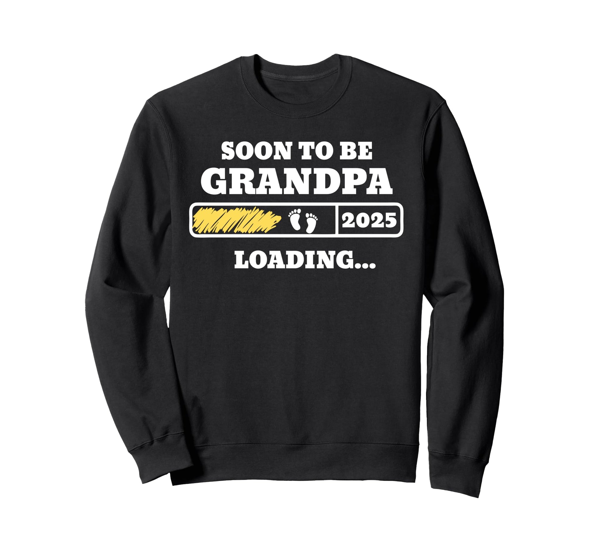 Soon To Be Grandpa 2025 Loading Sweatshirt - Minimalist Print for Adults - T-Shirt, Sweatshirt, Hoodie