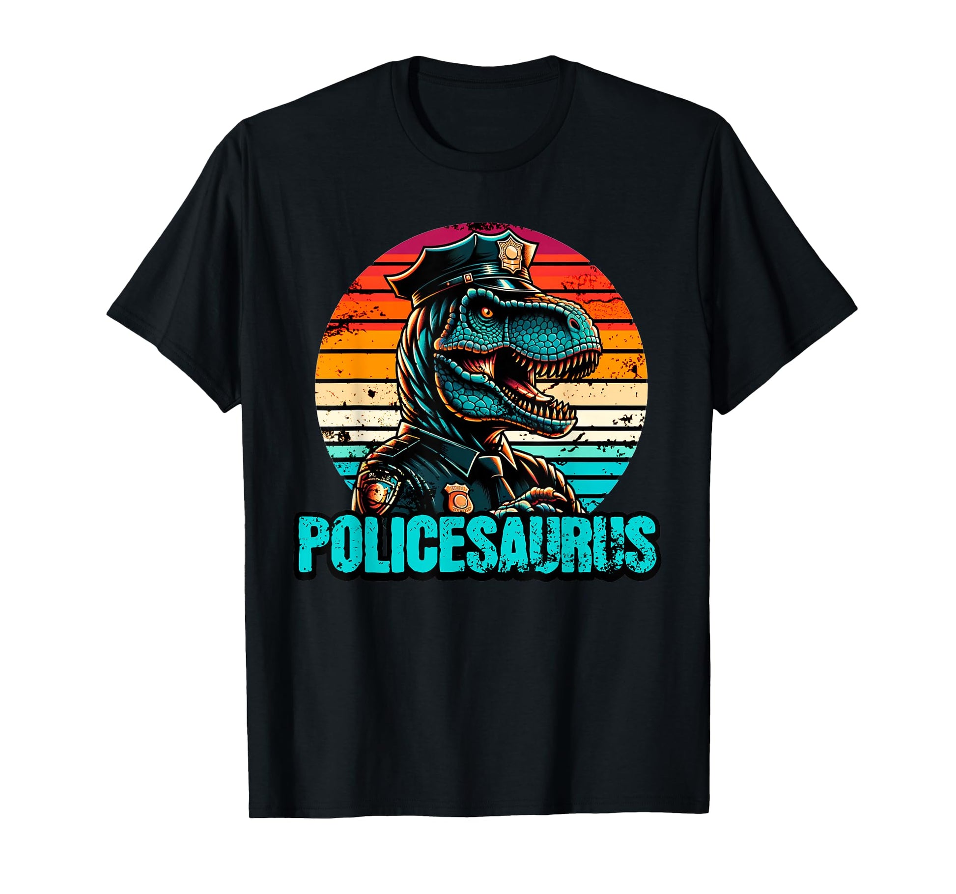 Police Dinosaur Policesaurus Funny Cop T-Shirt - Unique Graphic for Adults - T-Shirt, Sweatshirt, Hoodie