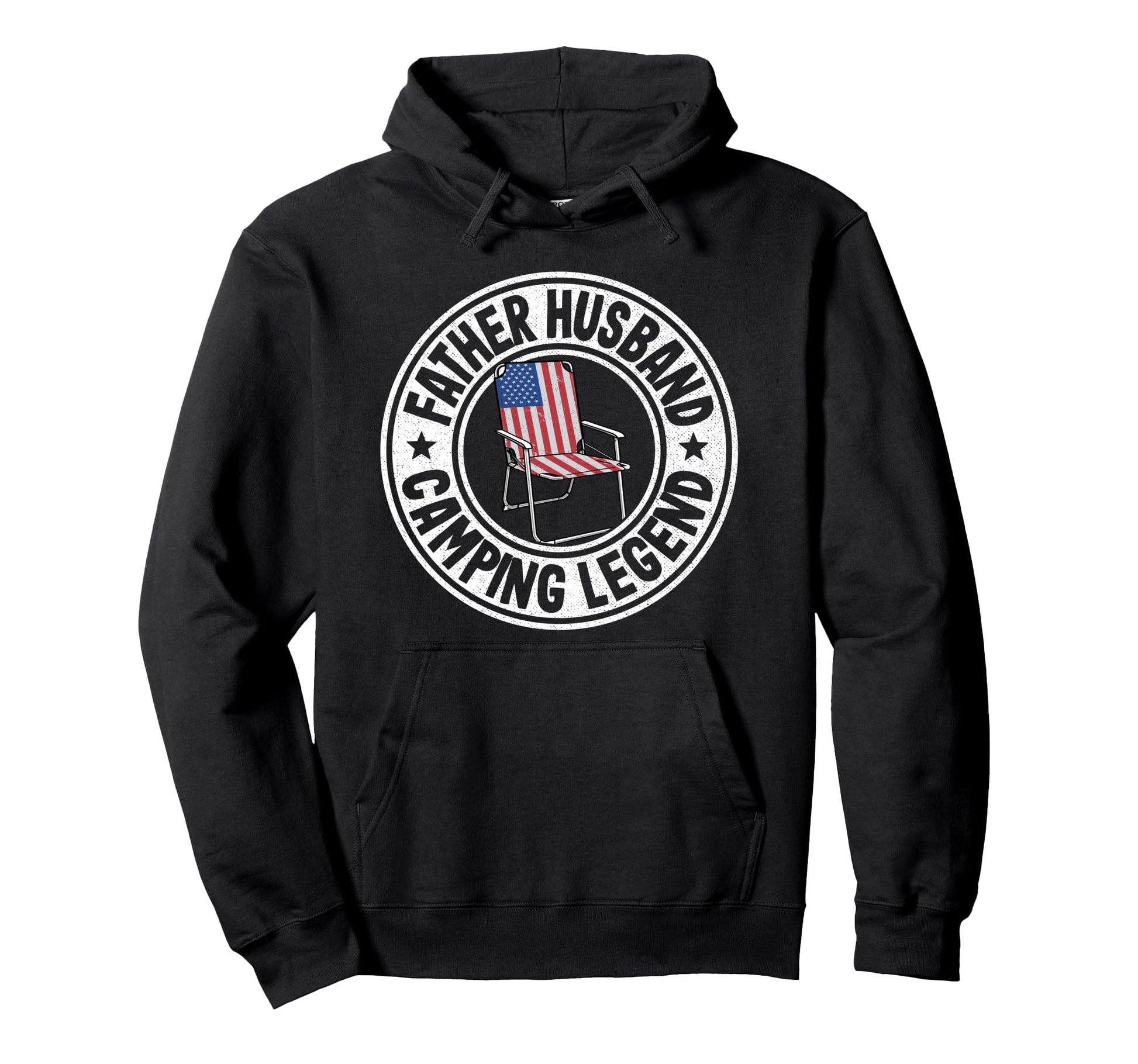 Father Husband Camping Legend Dad Hoodie - Custom Art Print Men Women - T-Shirt, Sweatshirt, Hoodie
