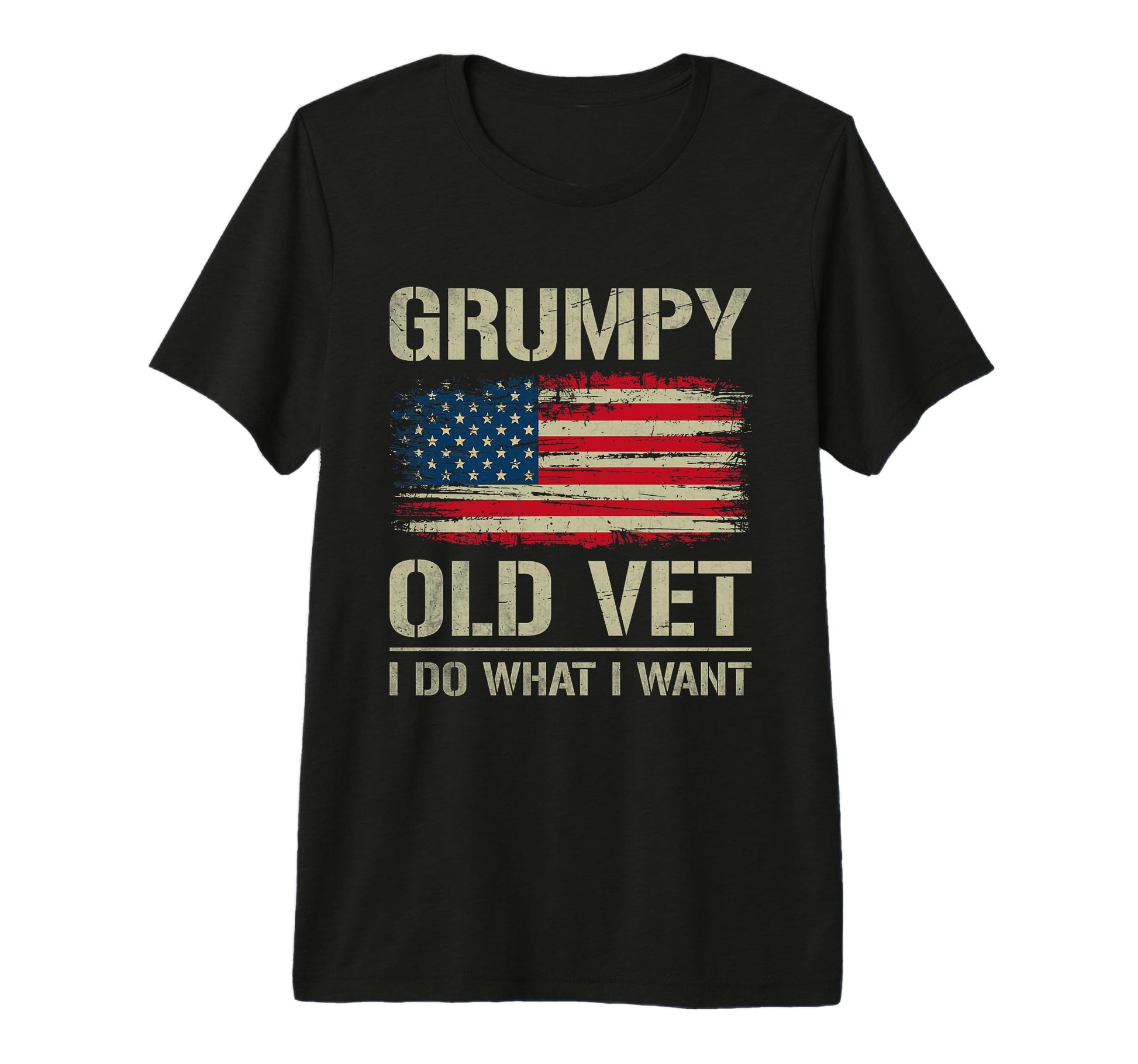 I Do What I Want Veteran Usa Flag Grumpy T-Shirt - Streetwear Style Unisex - T-Shirt, Sweatshirt, Hoodie