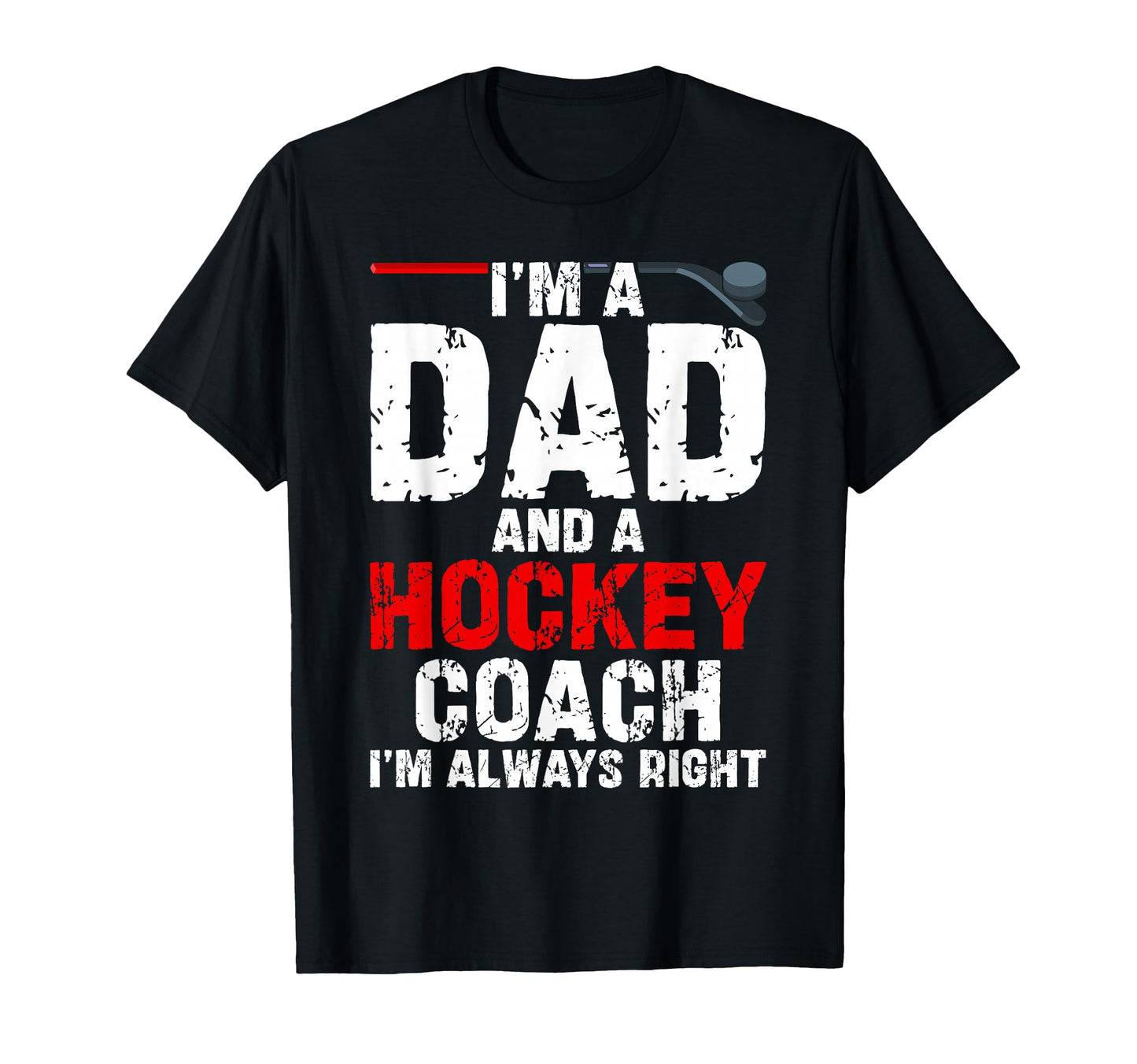 Dad Hockey Coach Fathers Day From T-Shirt - Minimalist Print Unisex - T-Shirt, Sweatshirt, Hoodie