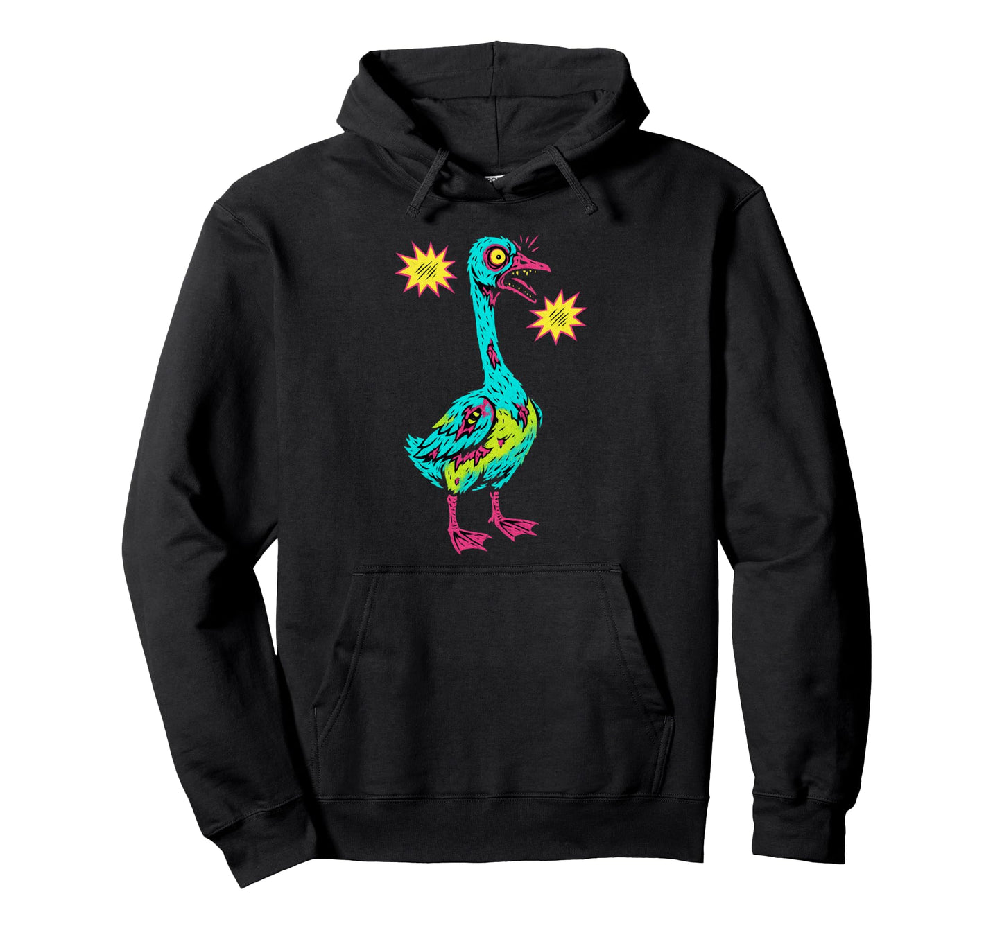 Zombie Goose Halloween Pop Art Hoodie - Minimalist Print Unisex - T-Shirt, Sweatshirt, Hoodie