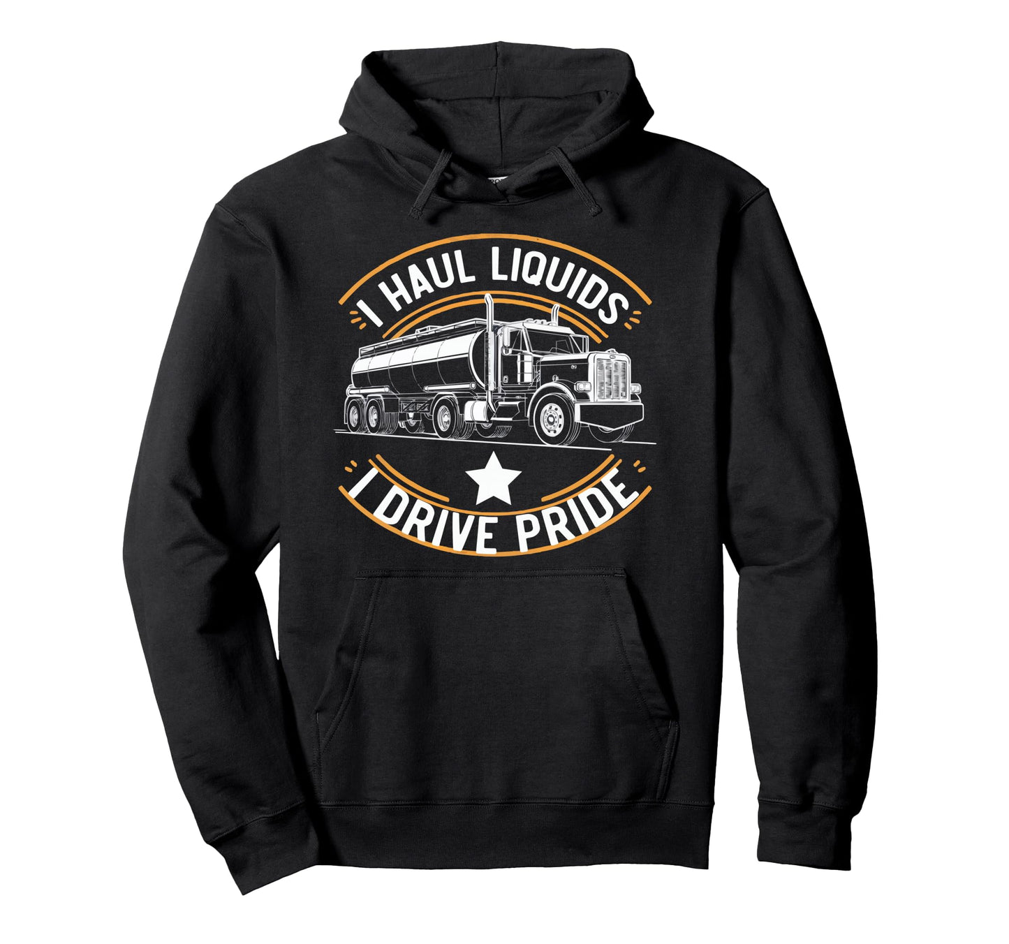 Tanker Truck Driving Truck Driver Hoodie - Minimalist Print for Adults - T-Shirt, Sweatshirt, Hoodie