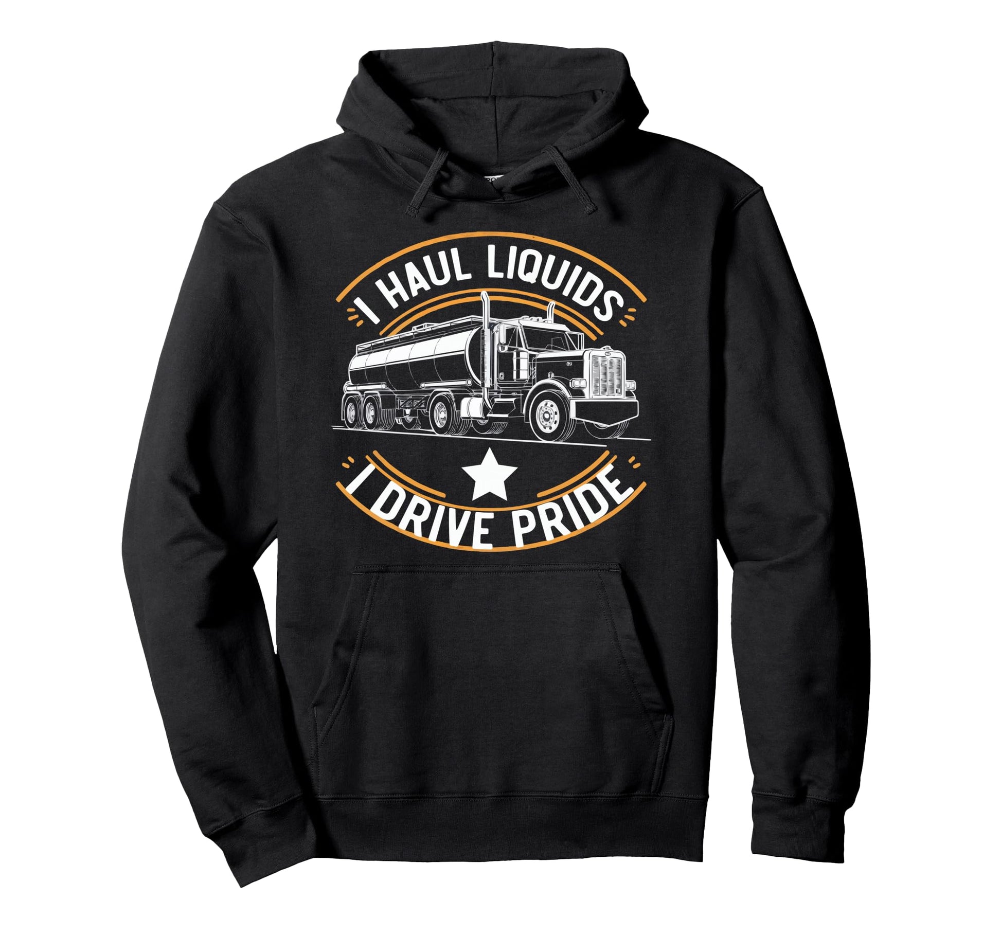 Tanker Truck Driving Truck Driver Hoodie - Minimalist Print for Adults - T-Shirt, Sweatshirt, Hoodie