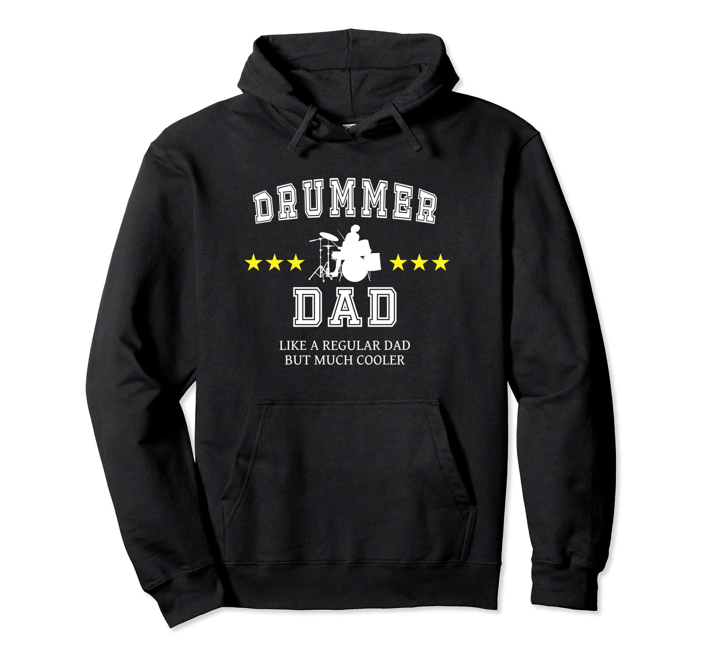 Drummer Dad Motif Funny Regular Dad Hoodie - Minimalist Print for Adults - T-Shirt, Sweatshirt, Hoodie