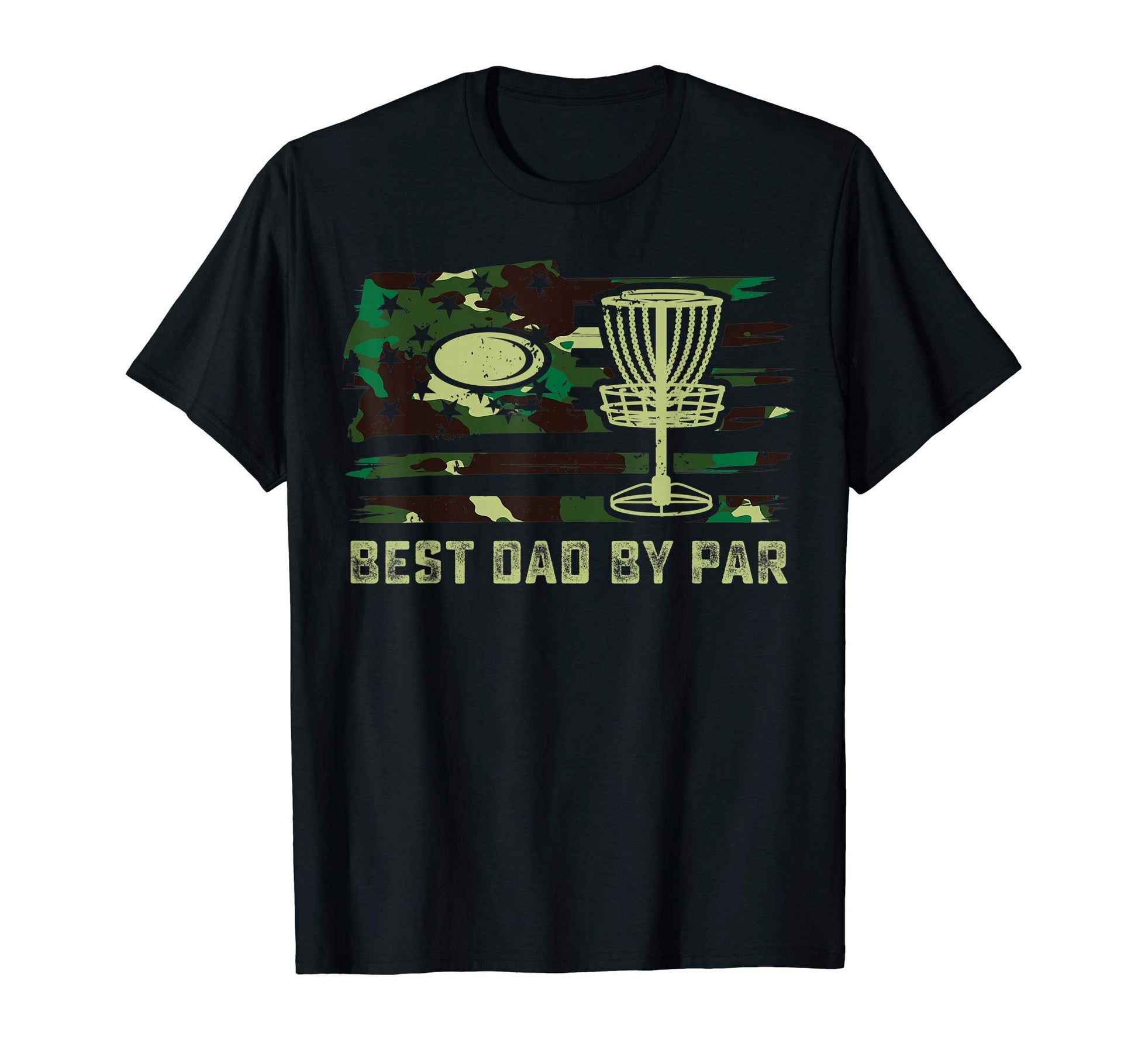 Camouflage American Flag Disc Golf Dad T-Shirt - Novelty Apparel Men Women - T-Shirt, Sweatshirt, Hoodie