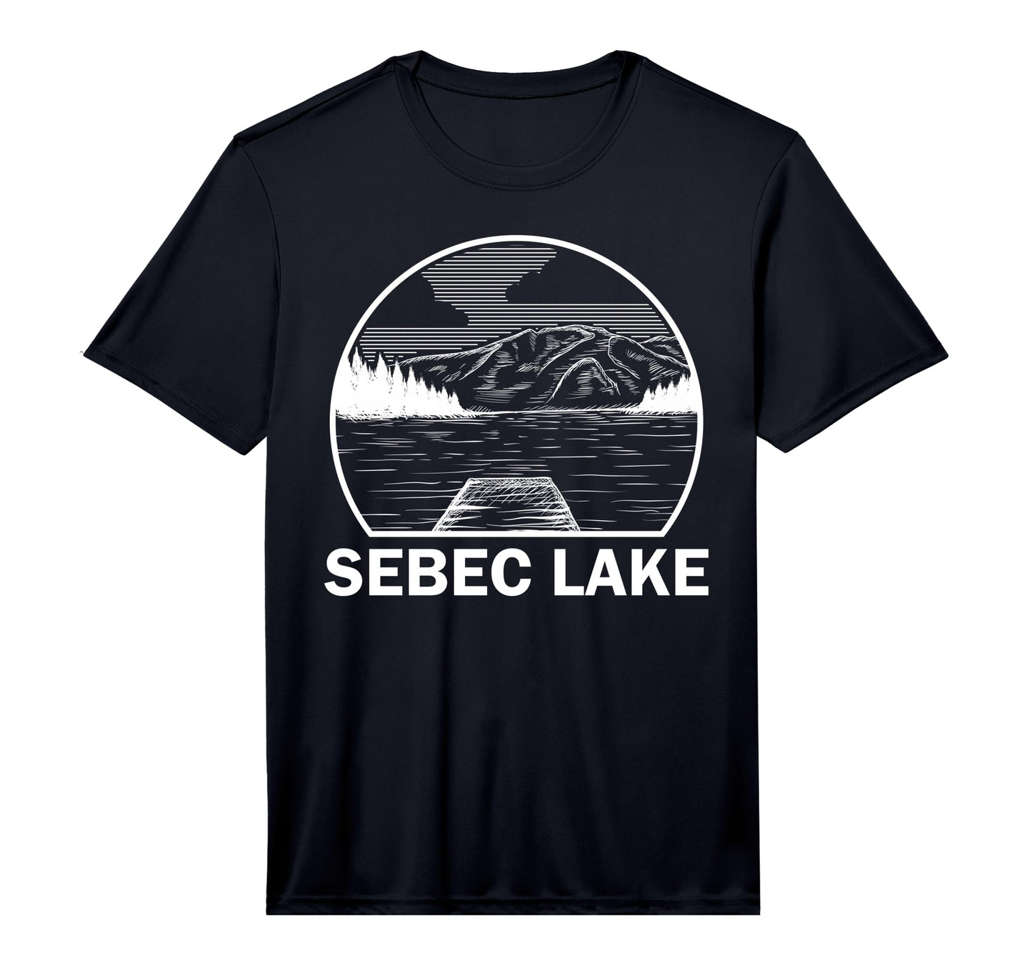 Sebec Lake Maine Funny Fishing Camping T-Shirt - Novelty Apparel Unisex - T-Shirt, Sweatshirt, Hoodie