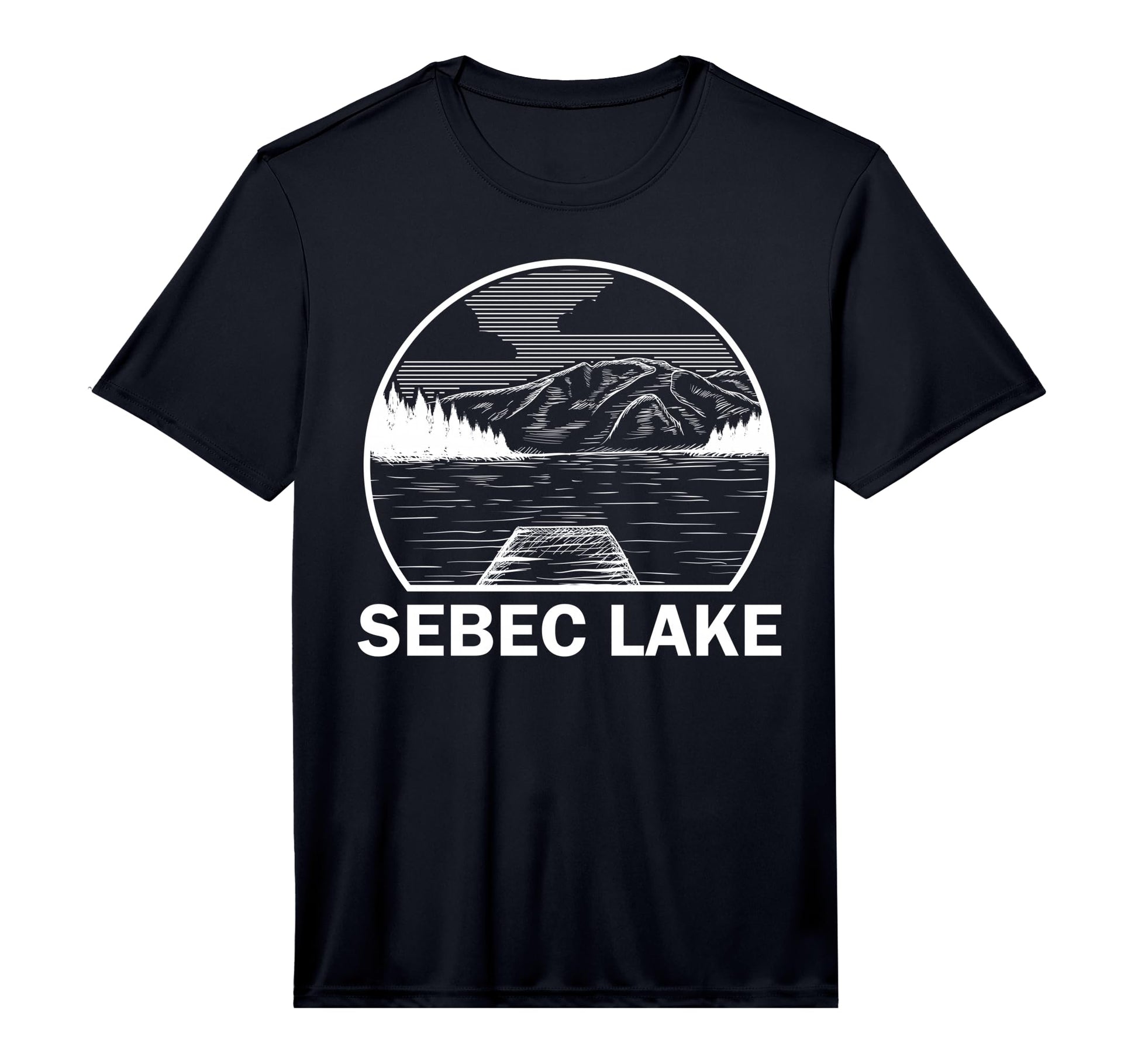 Sebec Lake Maine Funny Fishing Camping T-Shirt - Novelty Apparel Unisex - T-Shirt, Sweatshirt, Hoodie