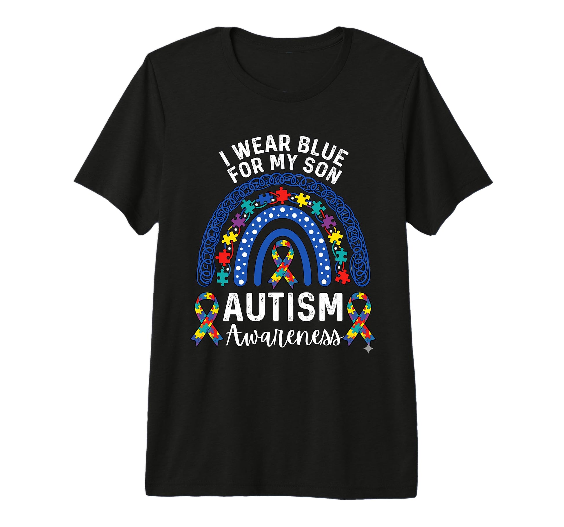 I Wear Blue My Son Autism T-Shirt - Fun Novelty Design for Adults - T-Shirt, Sweatshirt, Hoodie