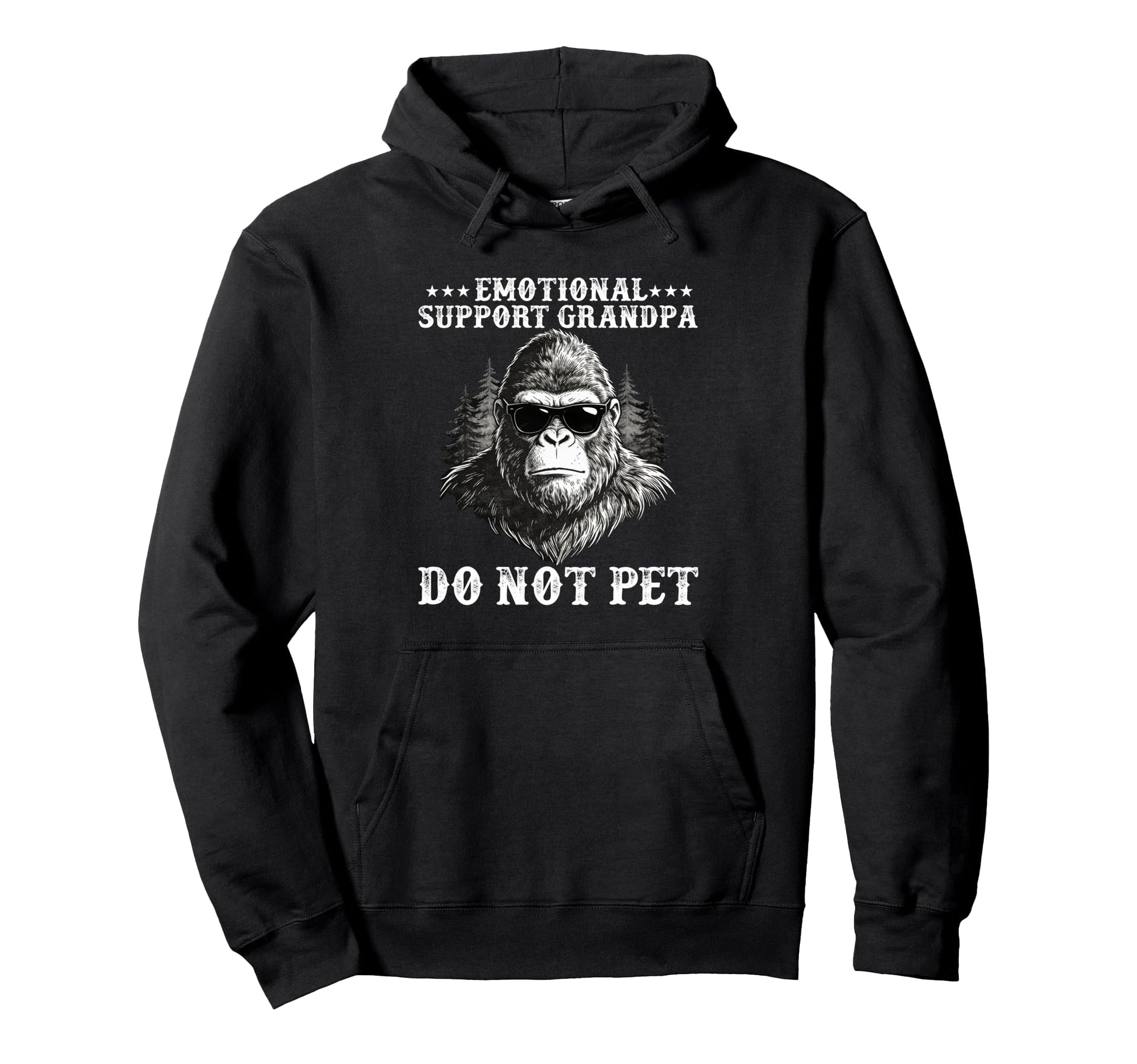 Emotional Support Grandpa Do Not Pet Hoodie - Minimalist Print Unisex - T-Shirt, Sweatshirt, Hoodie