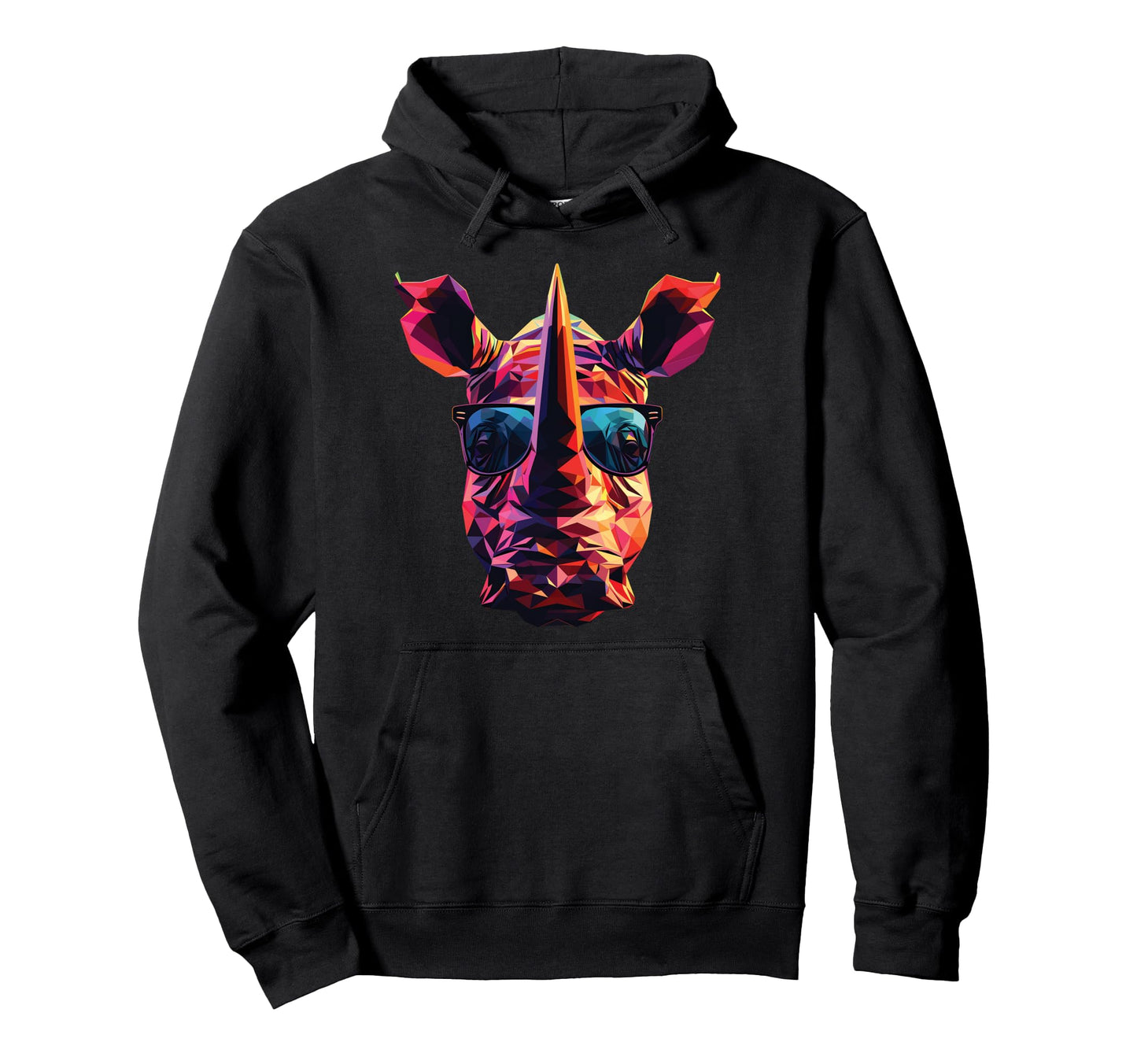 Rhinoceros Dad Mom Sunglasses Rhinoceros Hoodie - Unique Graphic Unisex - T-Shirt, Sweatshirt, Hoodie