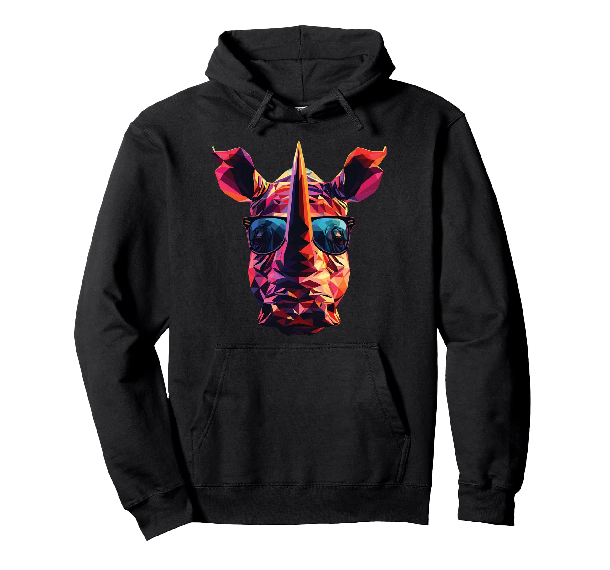Rhinoceros Dad Mom Sunglasses Rhinoceros Hoodie - Unique Graphic Unisex - T-Shirt, Sweatshirt, Hoodie