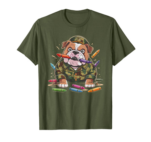 Bulldog Fueled Crayons Boot Camp T-Shirt - Casual Everyday Wear Men Women - T-Shirt, Sweatshirt, Hoodie